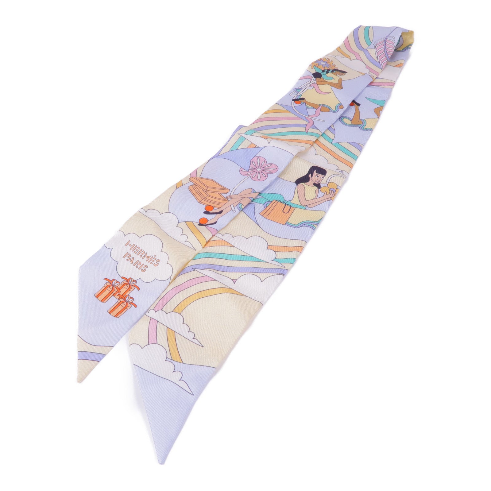 HERMES 絲質Twilly絲巾