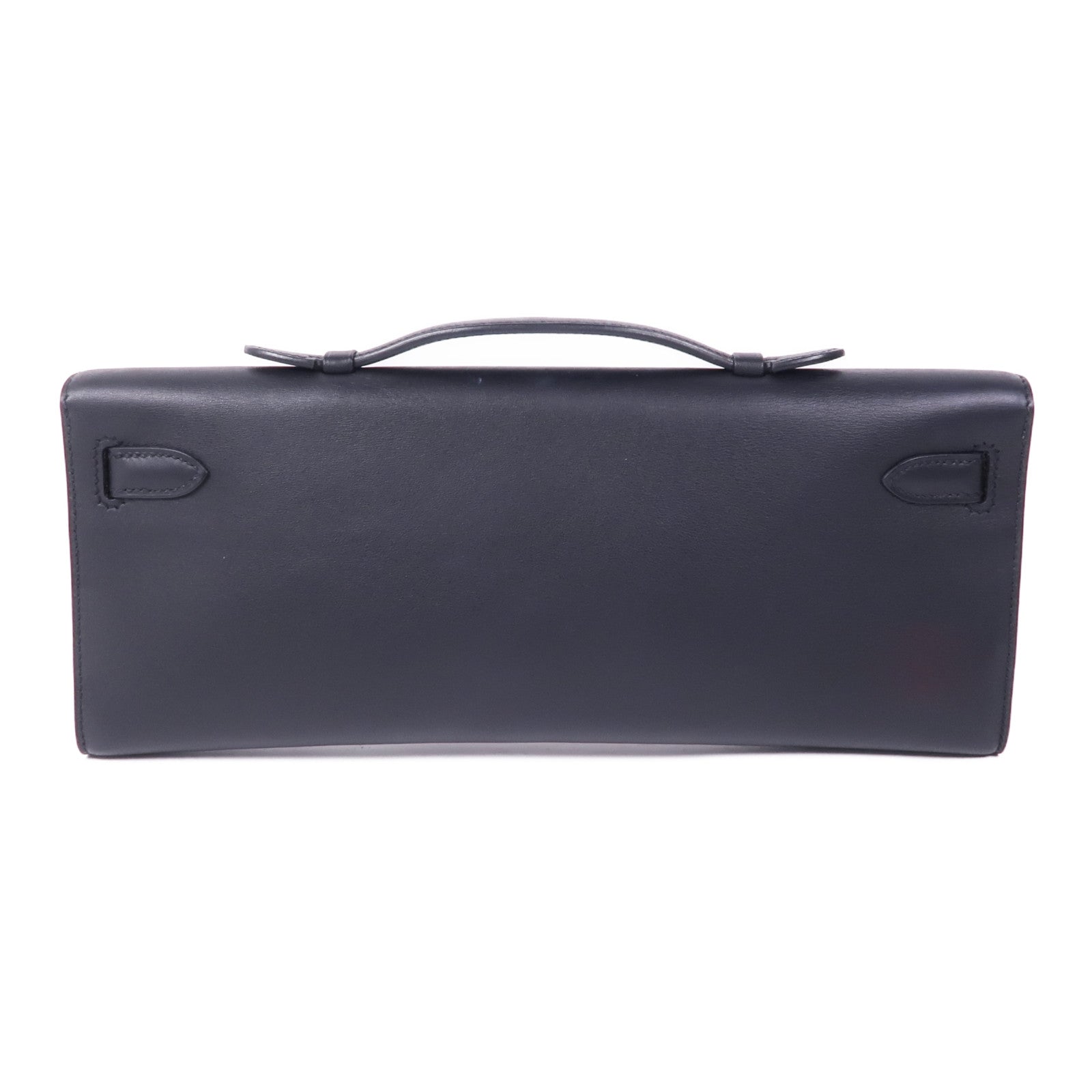 HERMES Swift皮革Kelly Cut金扣手挽袋Noir