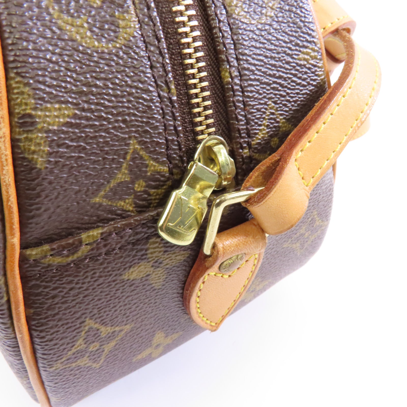 LOUIS VUITTON Monogram Blois Bag金扣肩背袋棕色
