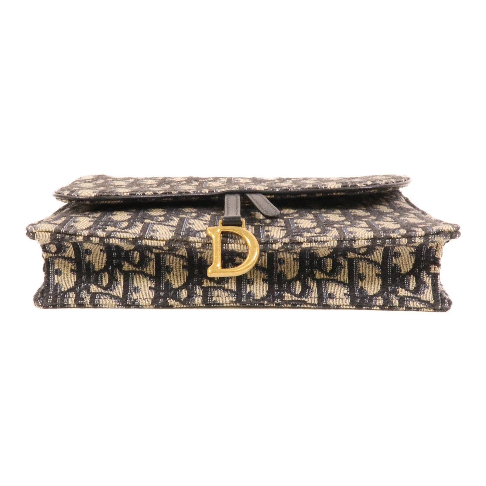 Dior 帆布Saddle Wallet On Chain鏈帶肩背袋