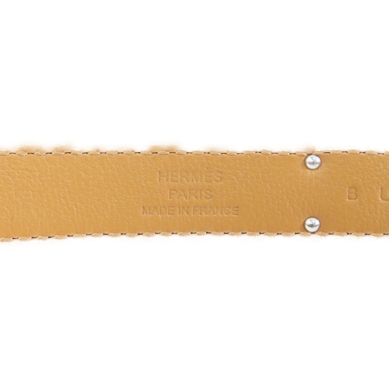 HERMES Epsom皮革Kelly Belt銀扣皮帶8U Bleu Glacier冰河藍