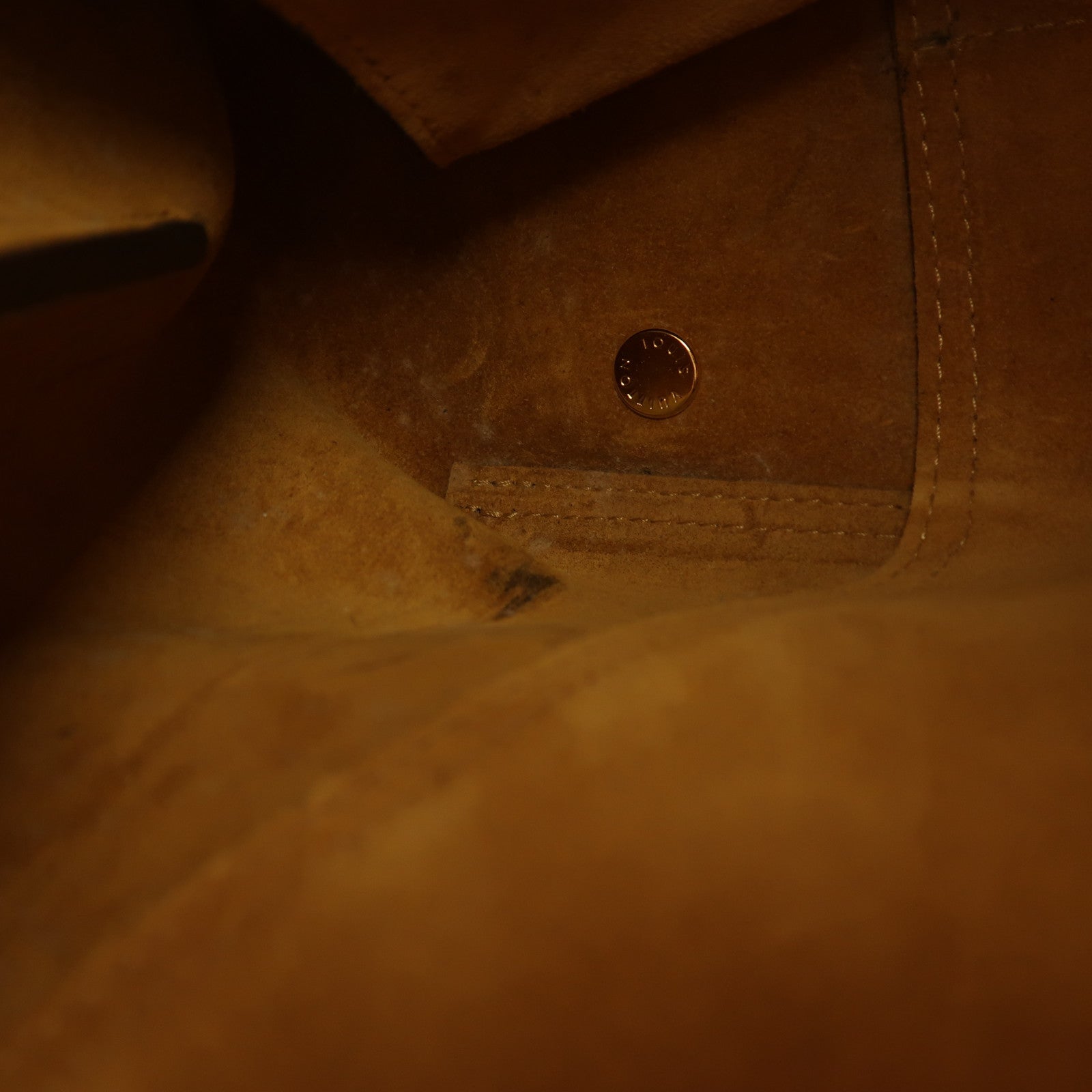 LOUIS VUITTON LV GHW Tote W PM Hand Bag M40941 Calfskin Leather Monogram Yellow