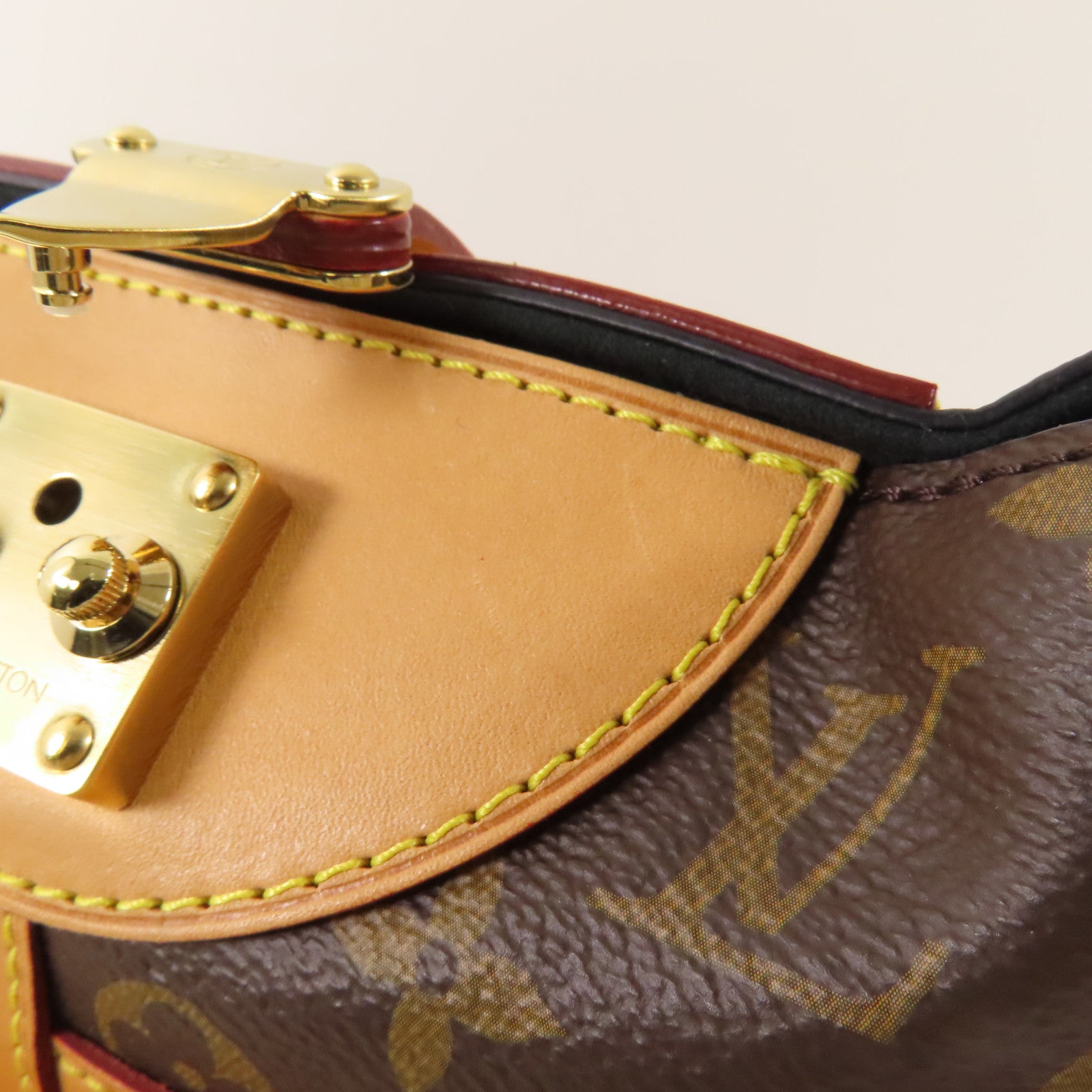 LOUIS VUITTON Monogram Duffle金扣手挽肩背兩用袋棕色