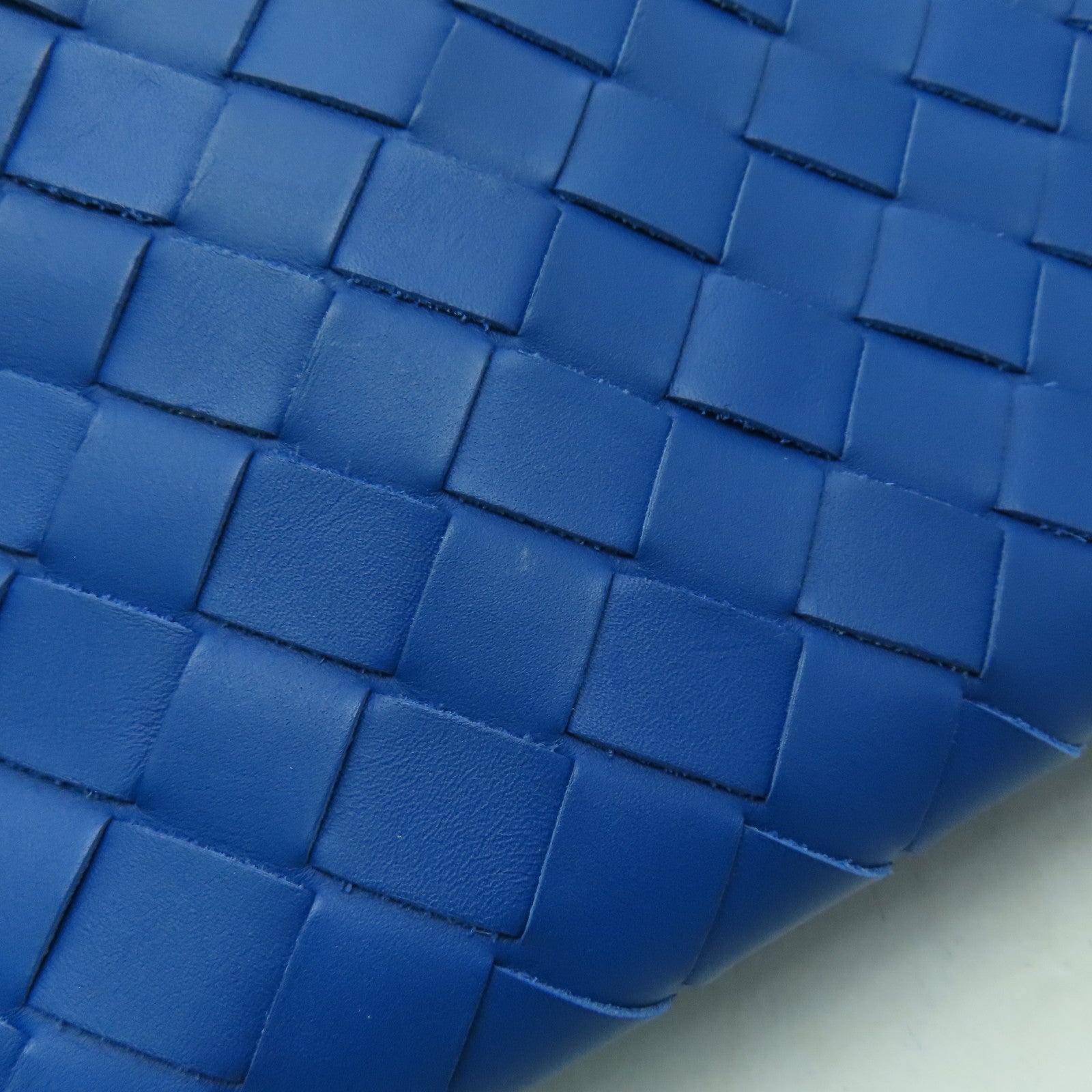 BOTTEGA VENETA 織紋皮革Shoulder Bag黑扣肩背袋藍色