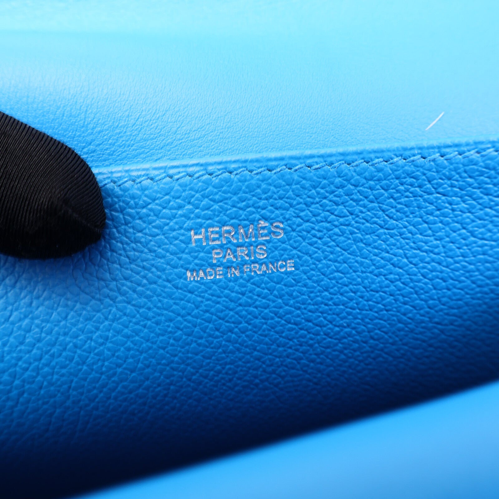 HERMES Evercolor皮革Halzan 25手挽肩背兩用袋Blue Zanzibar