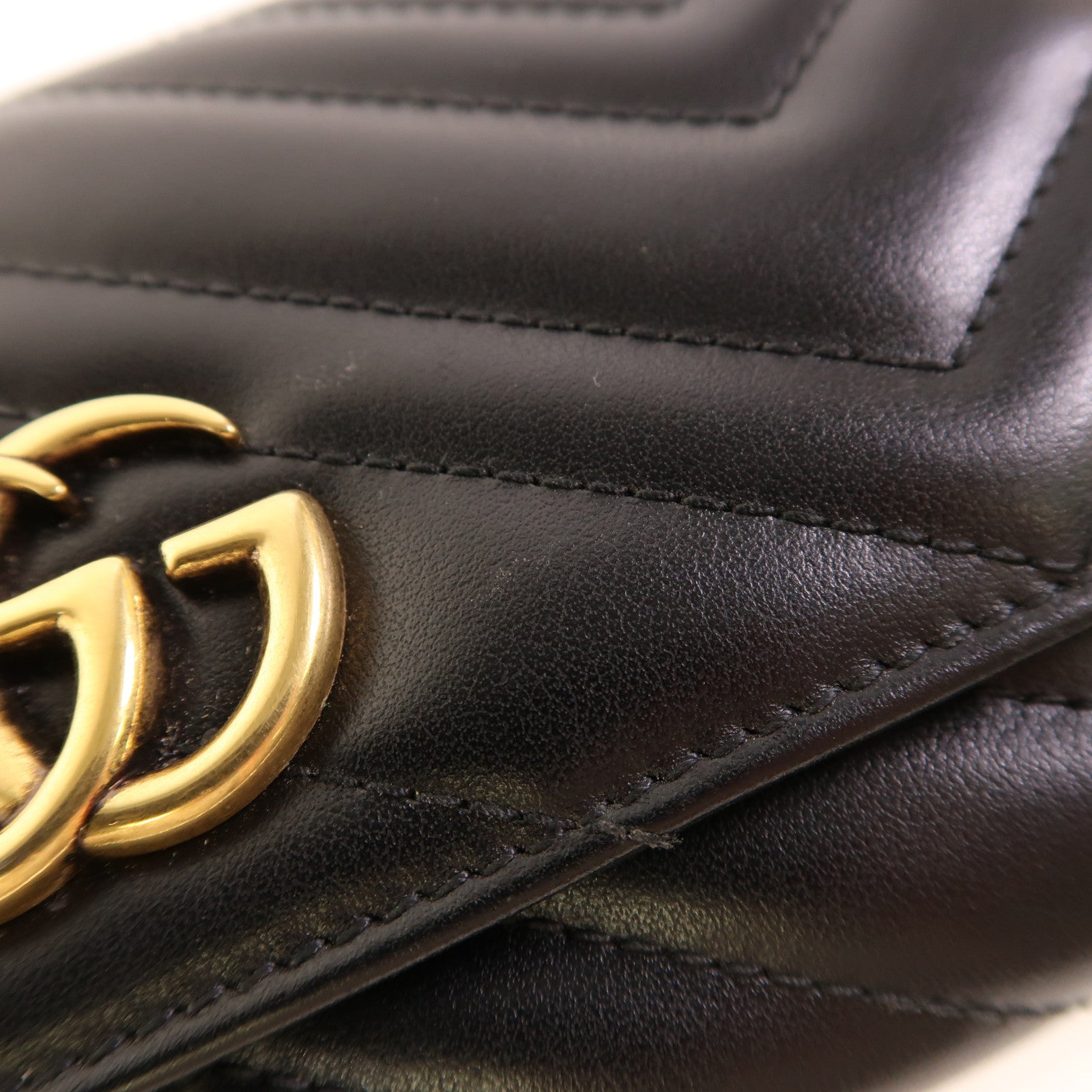 GUCCI 牛皮皮革Long Wallet金扣錢包