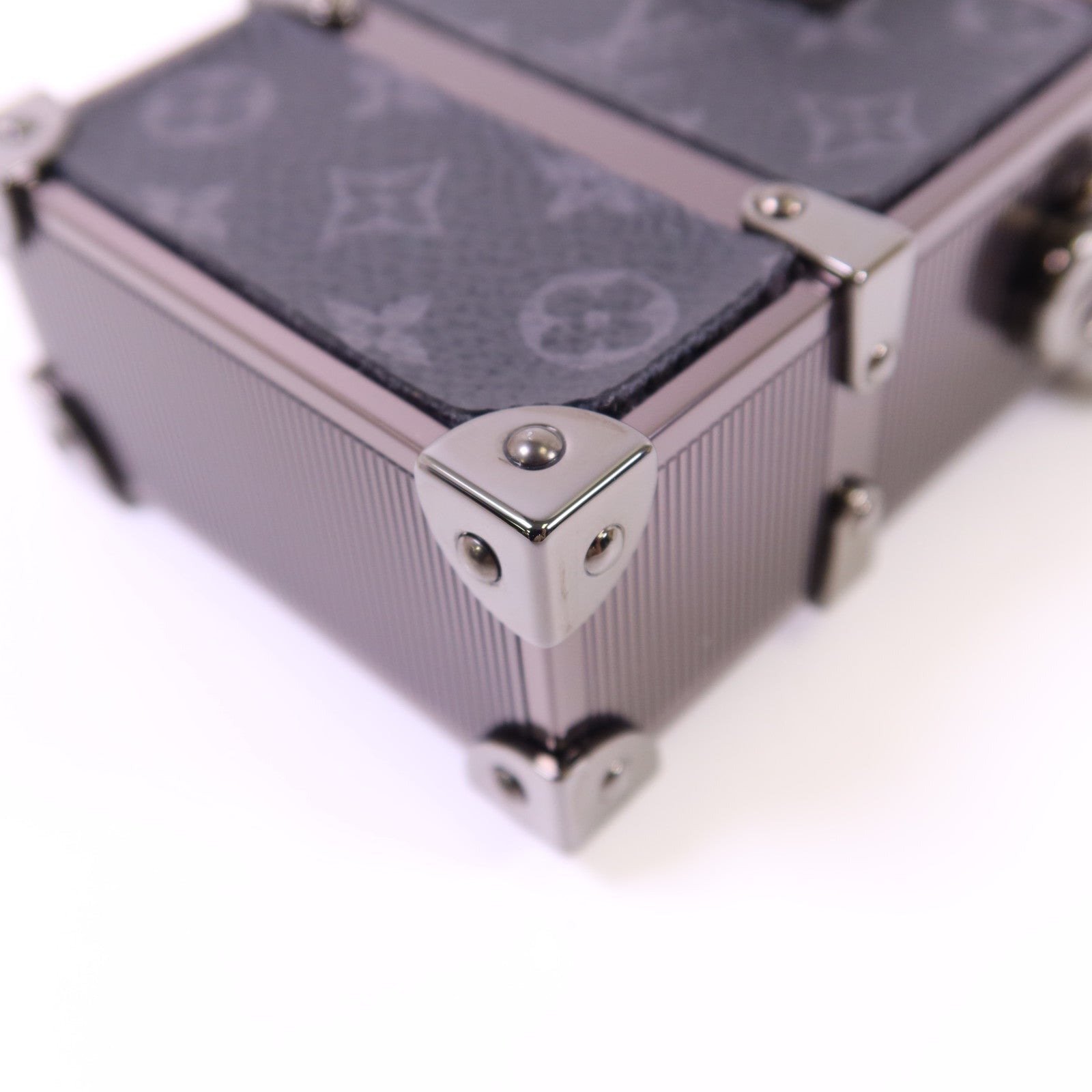 LOUIS VUITTON Monogram Eclipse Trunk Box Chain Shoulder鏈帶肩背袋