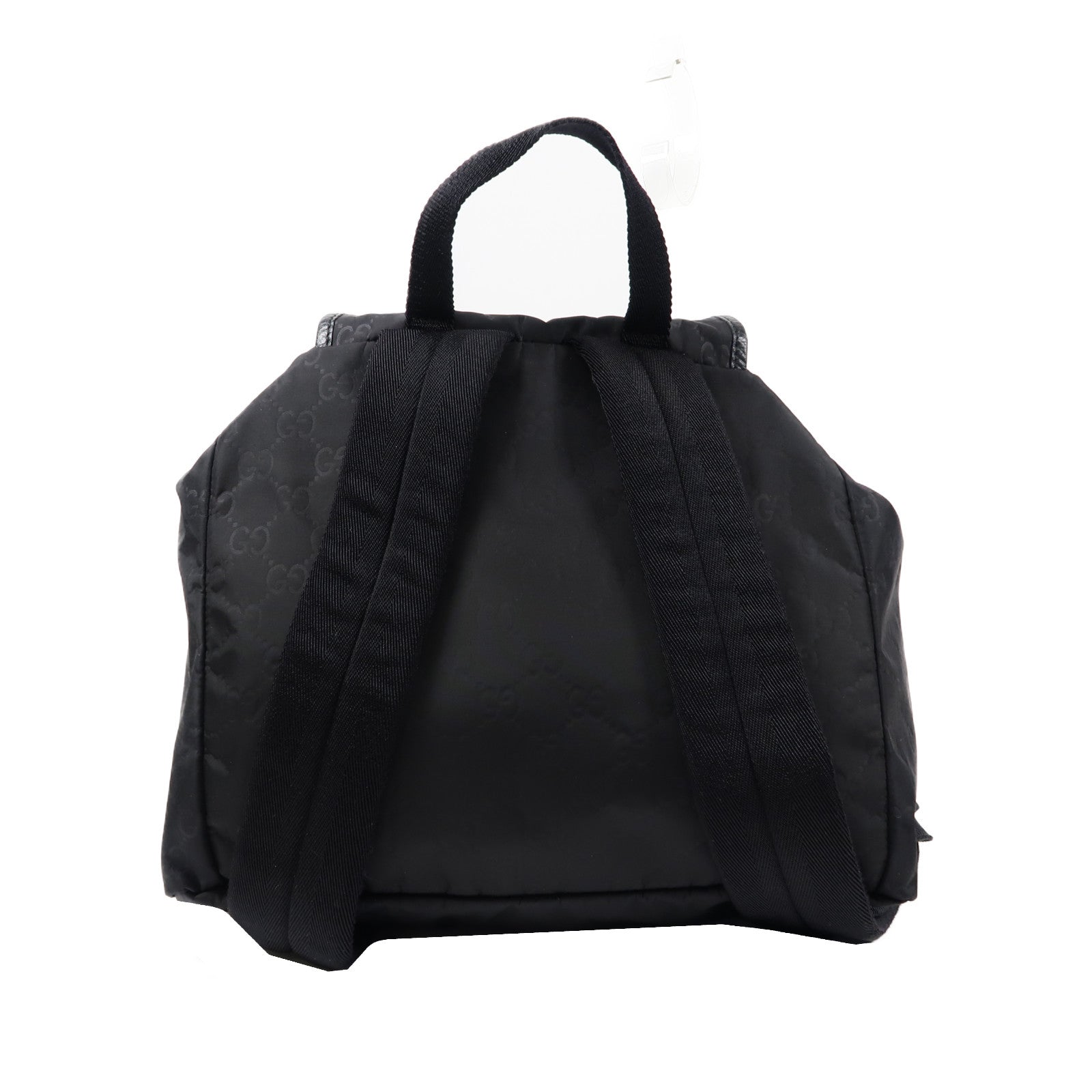 GUCCI 尼龍Handbag Backpack銀扣背包黑色