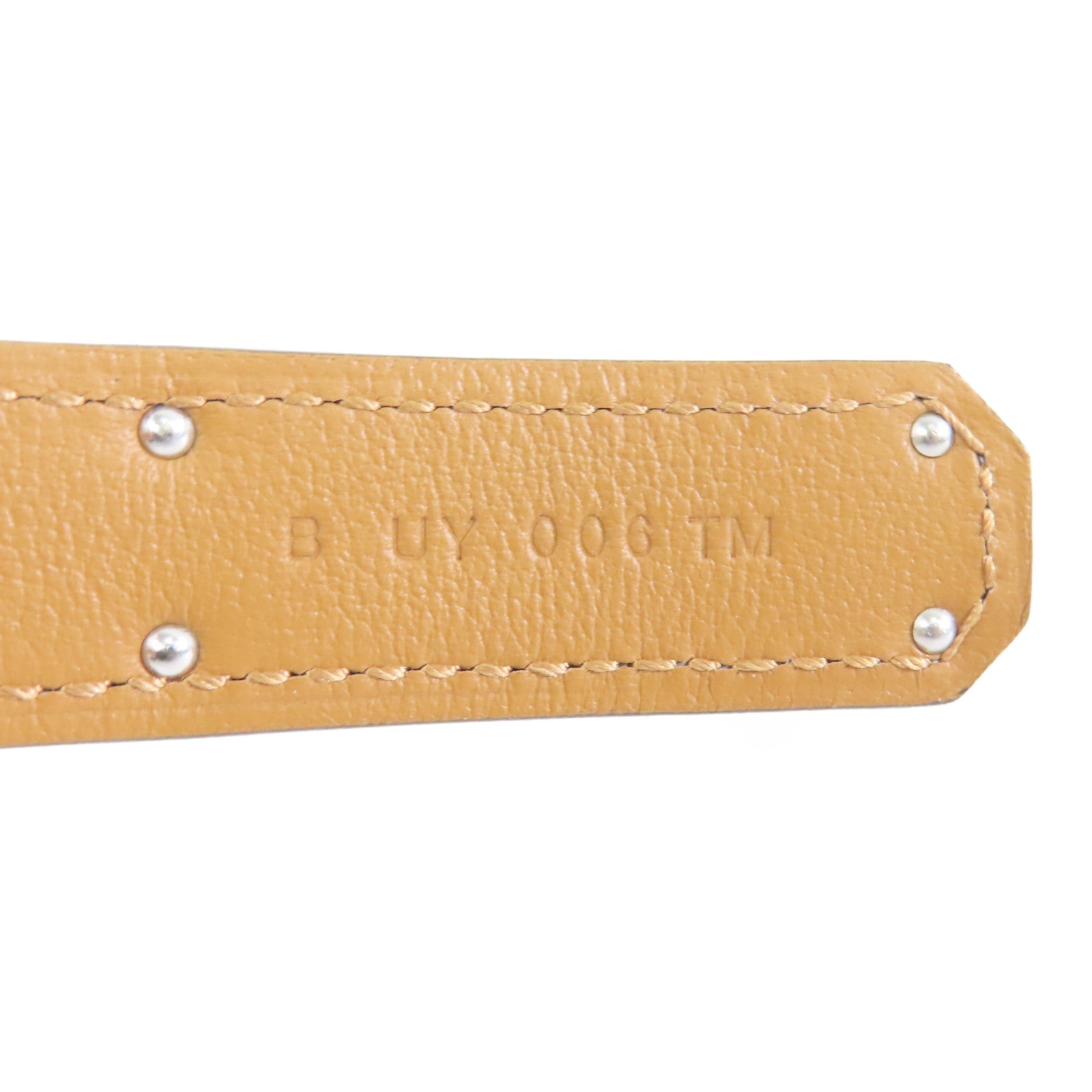 HERMES Epsom皮革Kelly Belt銀扣皮帶8U Bleu Glacier冰河藍