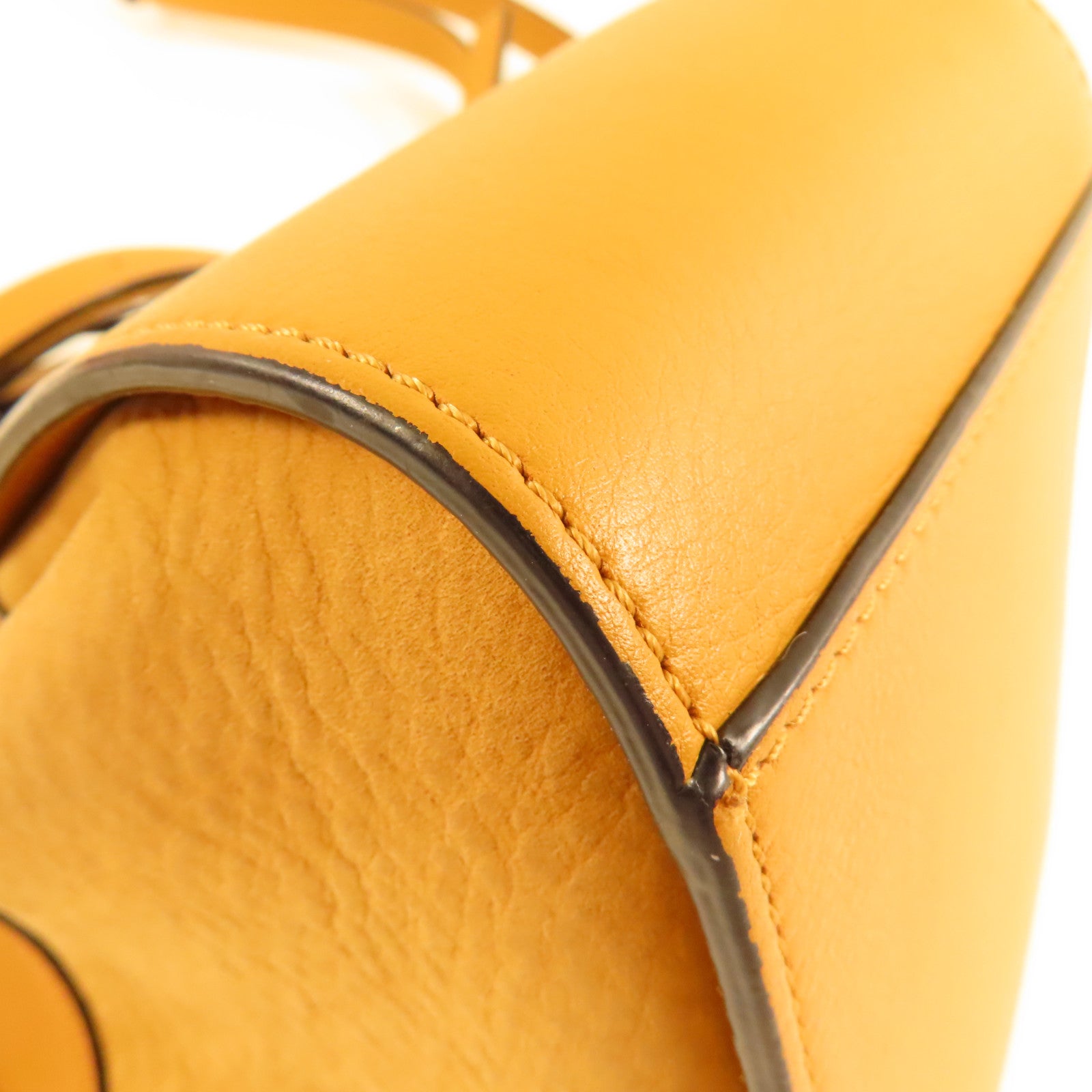 LOEWE Hammock Mini 2Way Shoulder Bag Handbag Calfskin Leather Brown