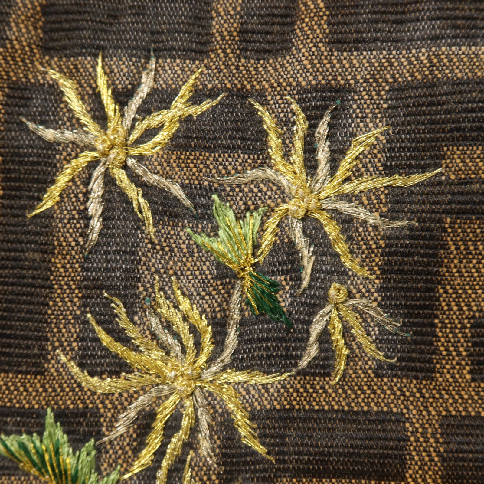 FENDI 帆布Zucca Palm Tree Embroidered Baguette Bag肩背袋