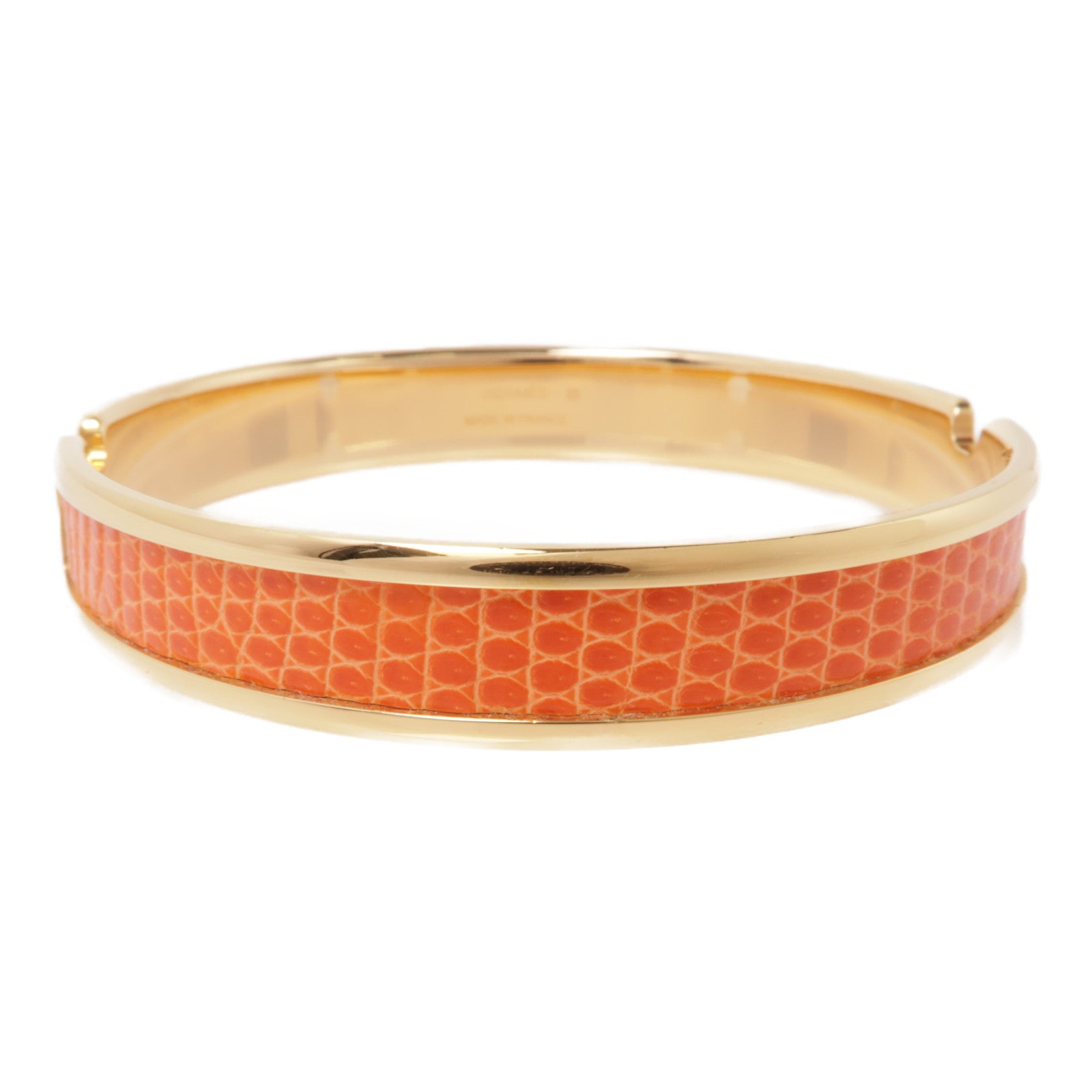 HERMES 蜥蝪皮革Olympe Bracelet手鐲