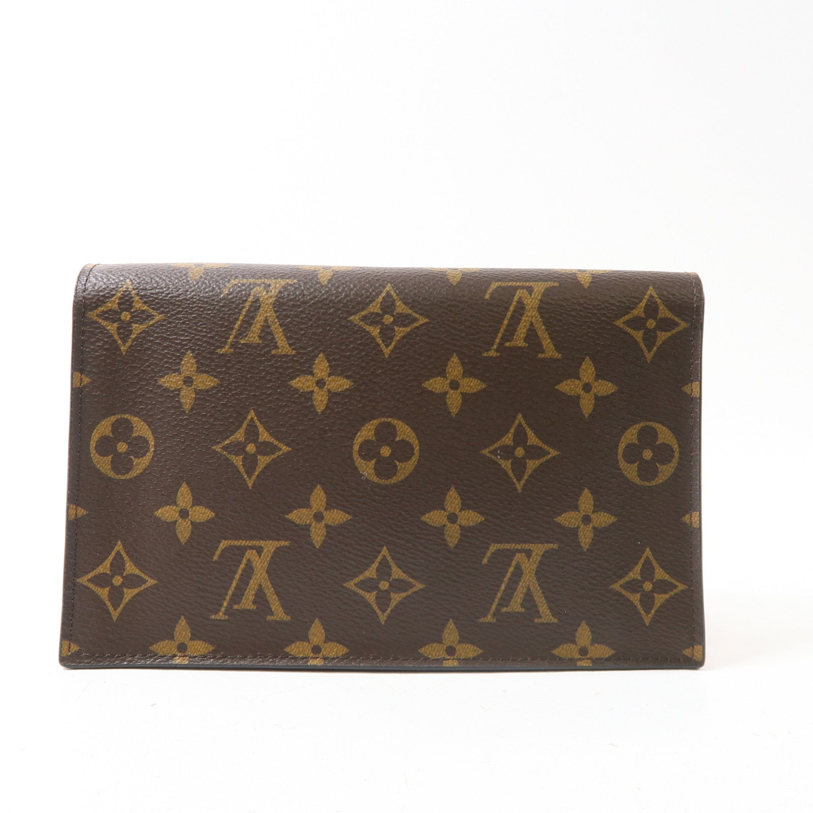 LOUIS VUITTON Monogram Flore金扣鏈帶肩背袋啡色/粉紅色