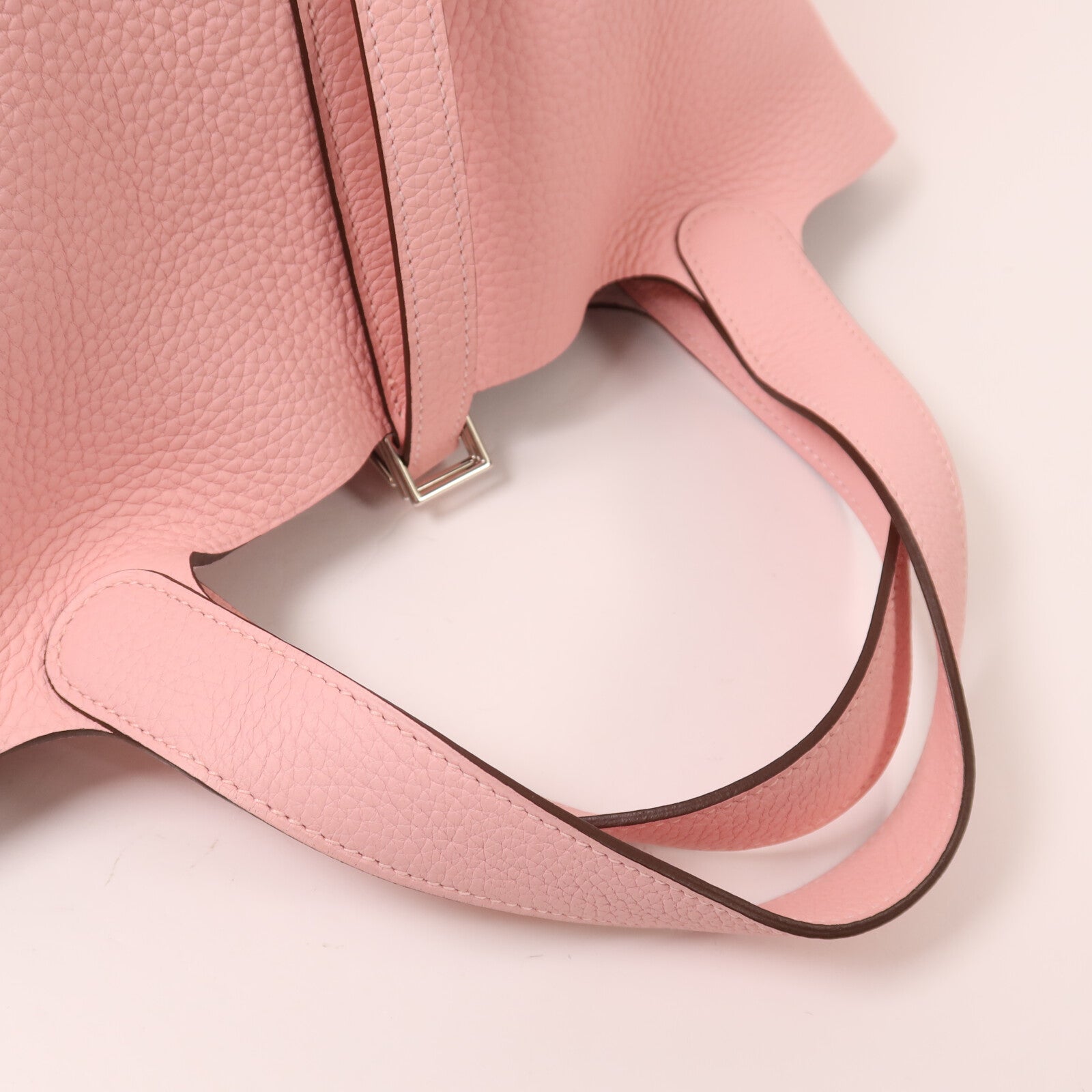 HERMES Clemence皮革Picotin MM銀扣手挽袋Rose Sakura