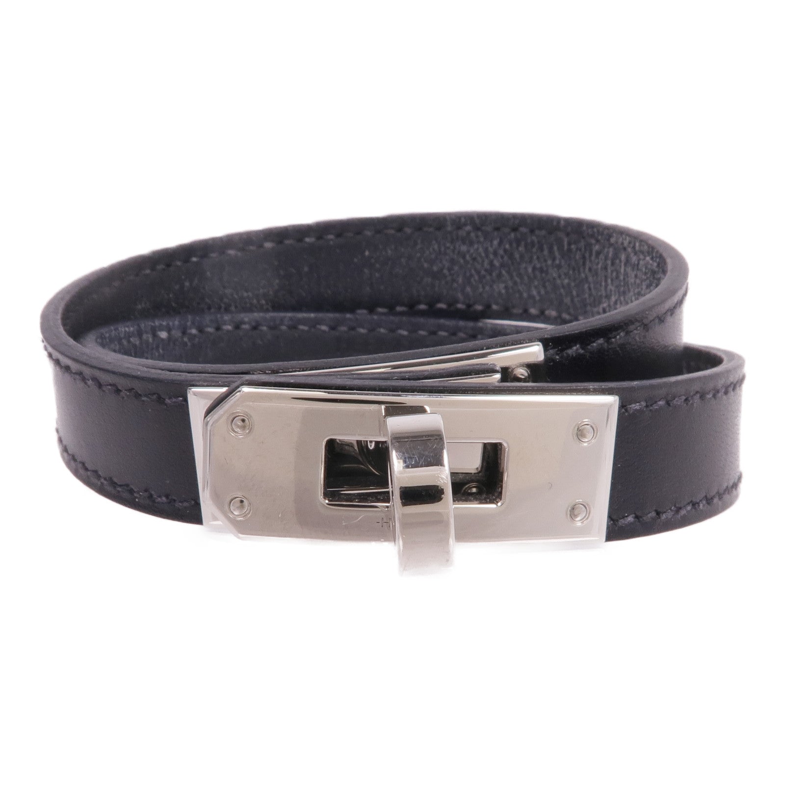 HERMES Box Calf皮革Kelly Double Tour Bracelet手鏈