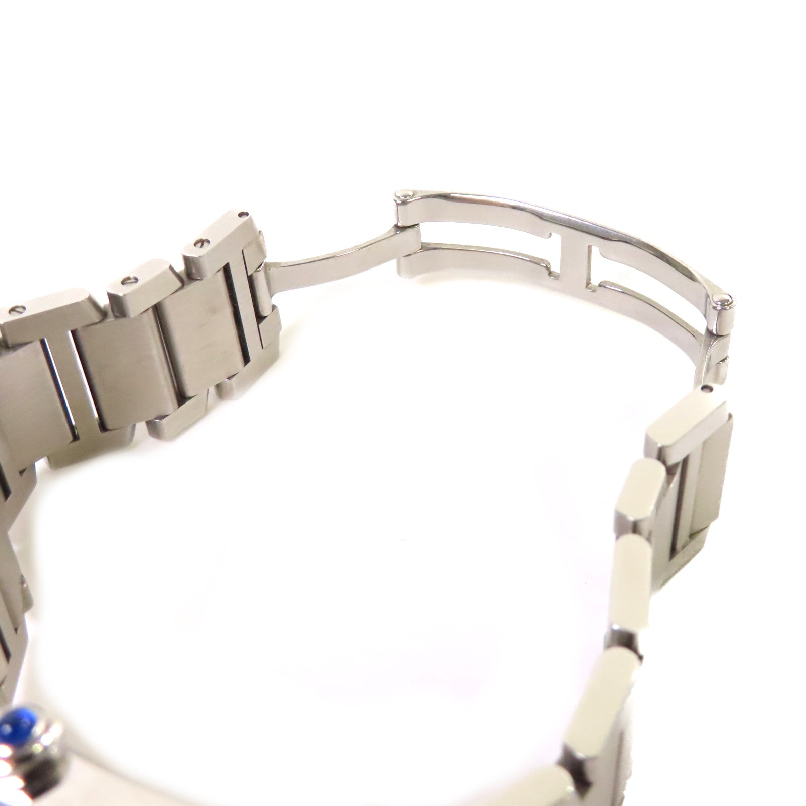 CARTIER Tank Francaise Watch不鏽鋼自動機芯手錶白色/銀色