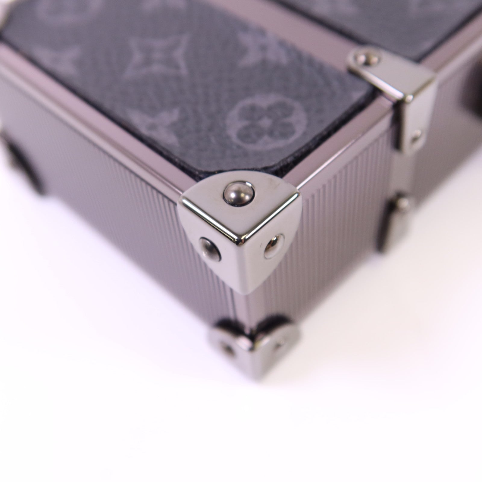 LOUIS VUITTON Monogram Eclipse Trunk Box Chain Shoulder鏈帶肩背袋