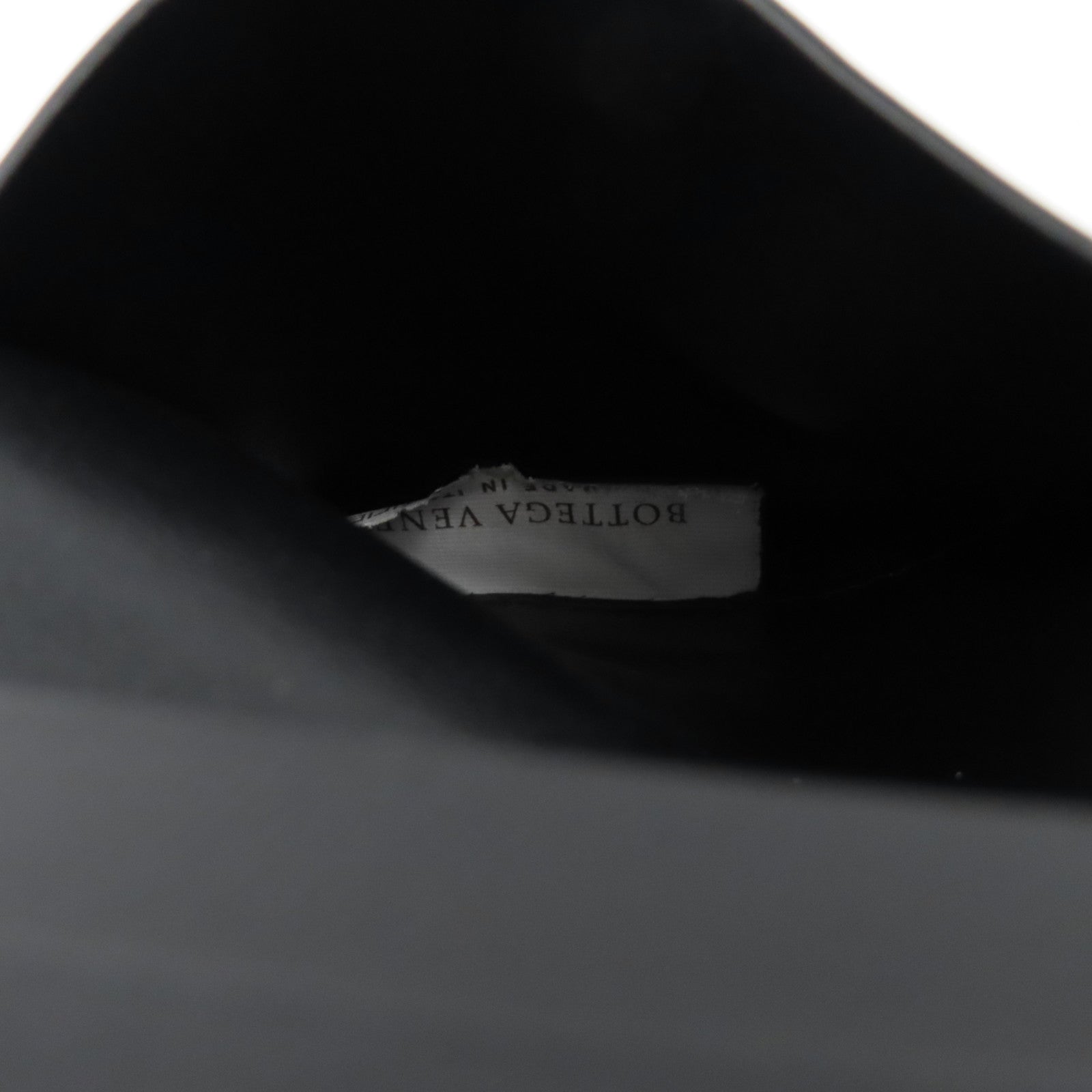 BOTTEGA VENETA 織紋皮革Wallet銀扣鈕扣錢包黑色