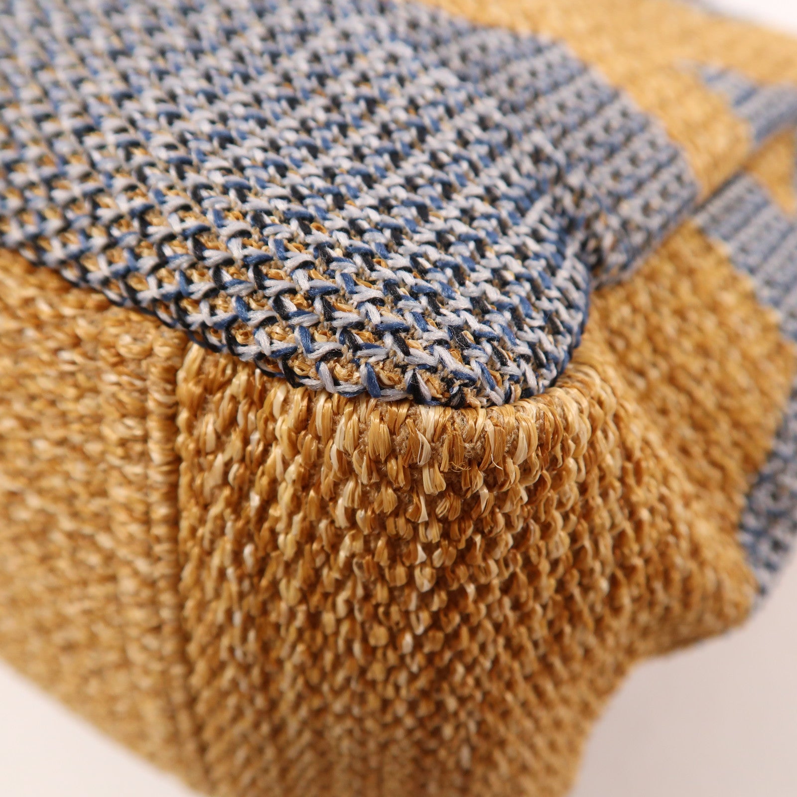 CHANEL 織物Tote Bag銀扣手挽肩背兩用袋