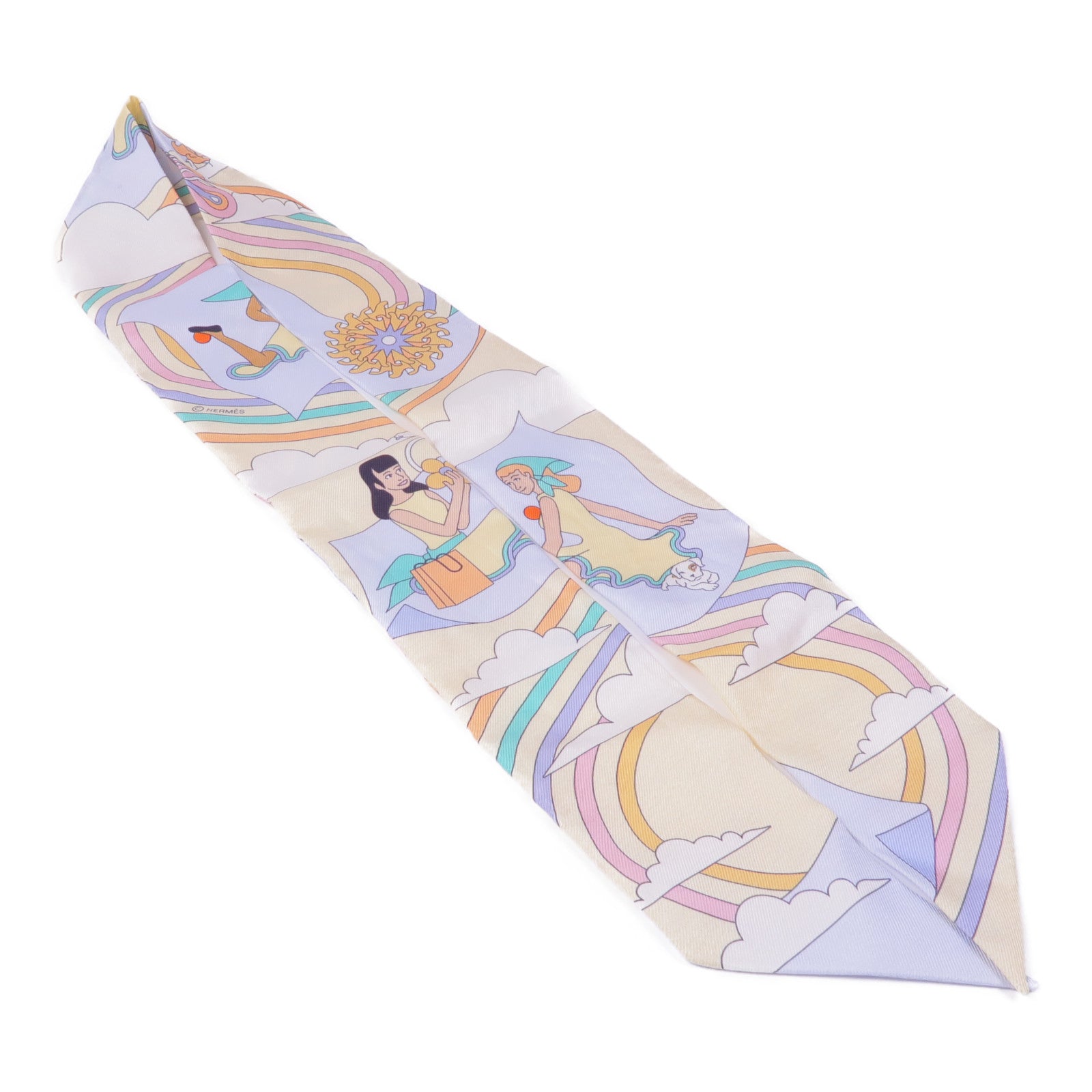 HERMES 絲質Twilly絲巾