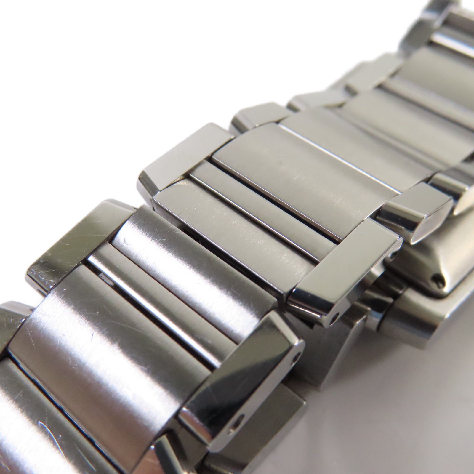 CARTIER Tank Francaise Watch不鏽鋼自動機芯手錶白色/銀色