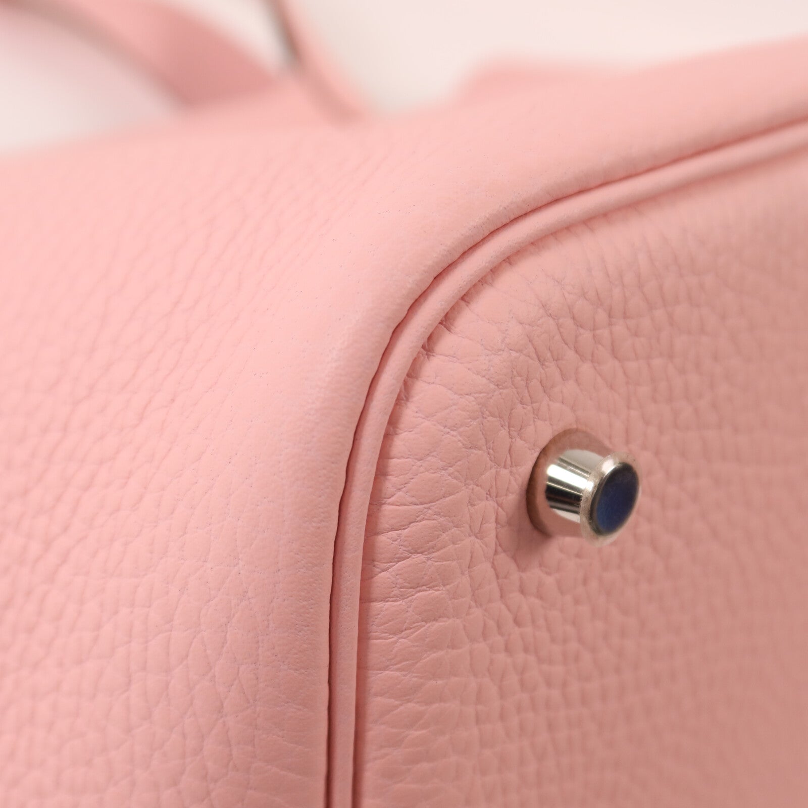 HERMES Clemence皮革Picotin MM銀扣手挽袋Rose Sakura