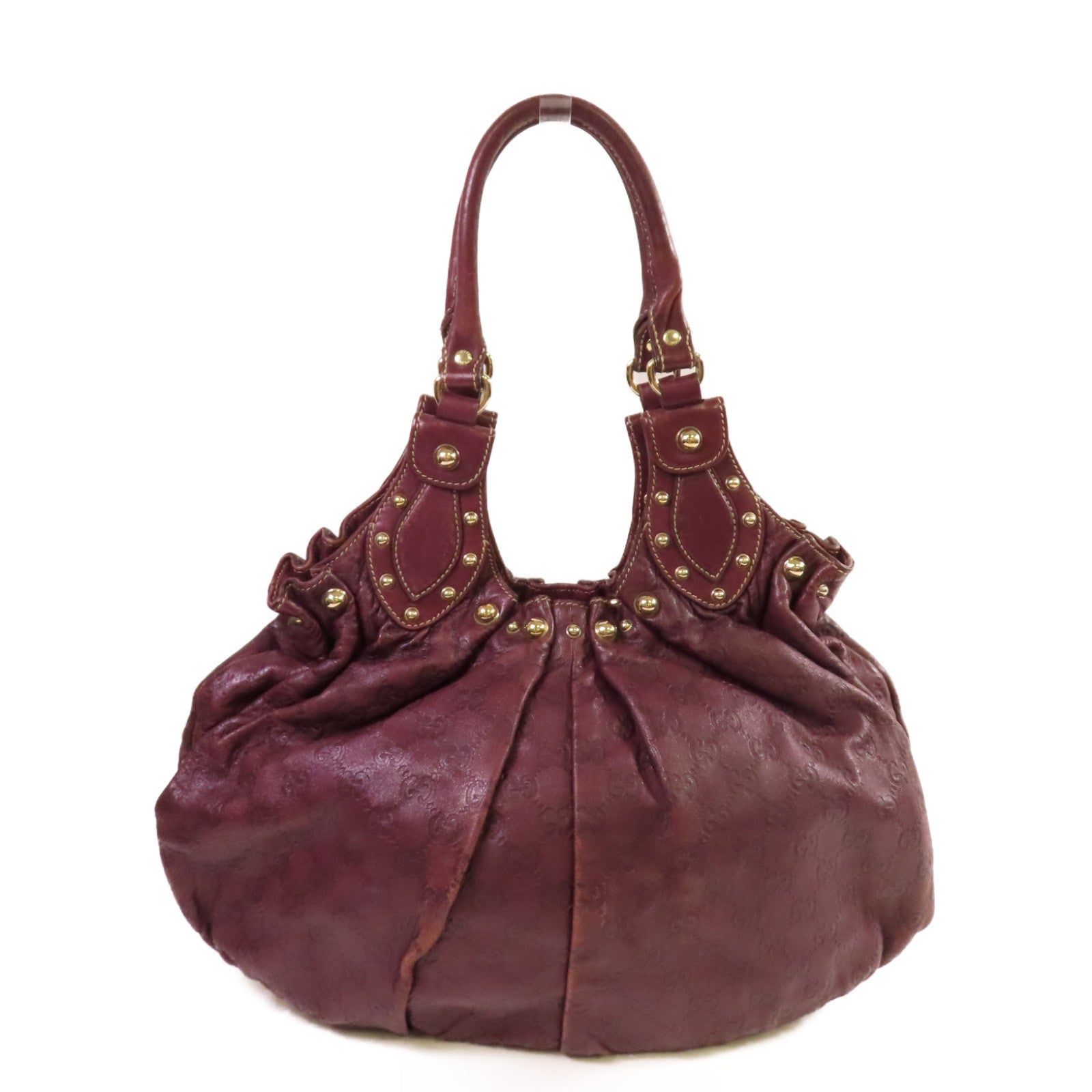 GUCCI 【激減優惠】牛皮皮革Guccissima Hand Bag金扣手挽袋紫色