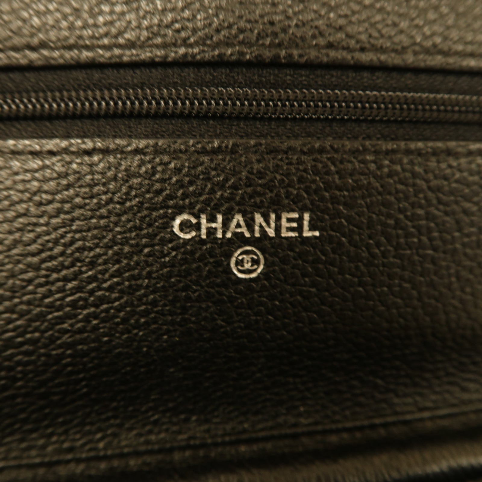 CHANEL 【激減優惠】菱格Caviar皮革WOC Shoulder Bag銀扣鏈帶肩背袋黒色