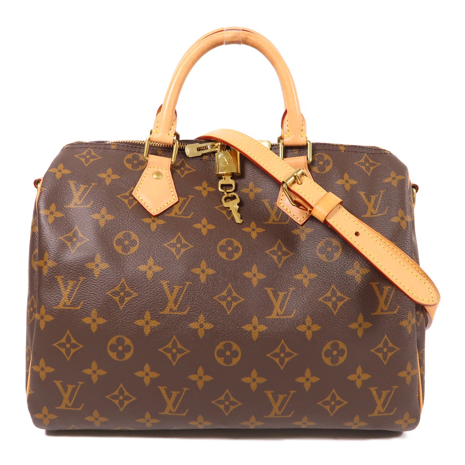 LOUIS VUITTON Monogram Speedy Bandouliere 30金扣手挽肩背兩用袋