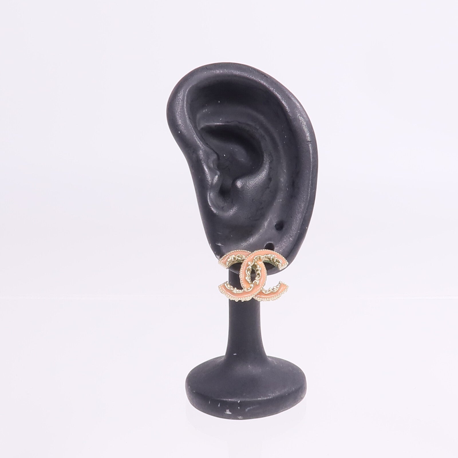 CHANEL 金屬CC Earrings金扣耳環