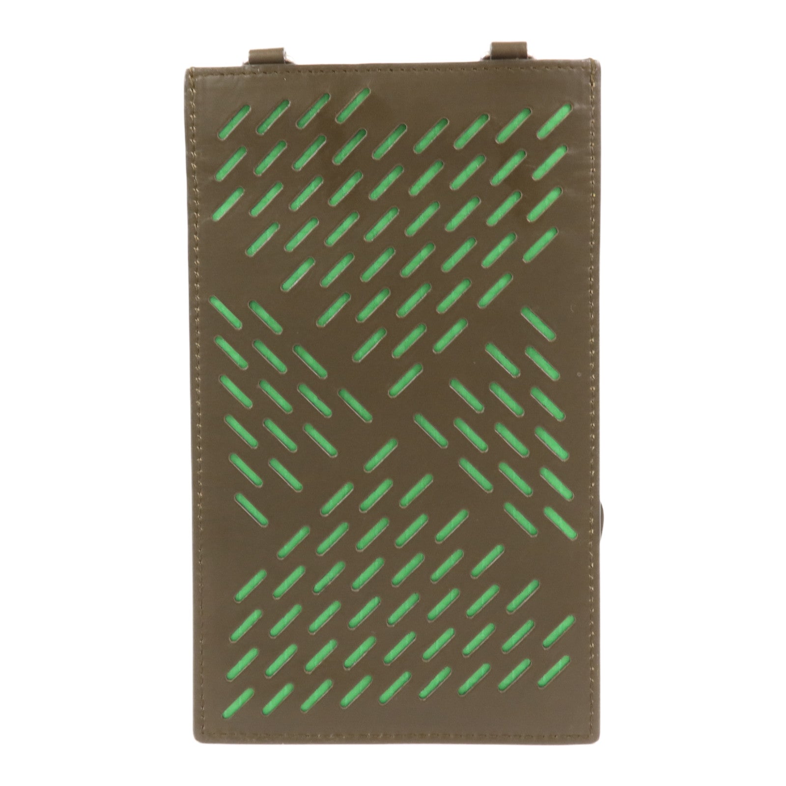 BOTTEGA VENETA 皮革Phone Bag銀扣肩背袋