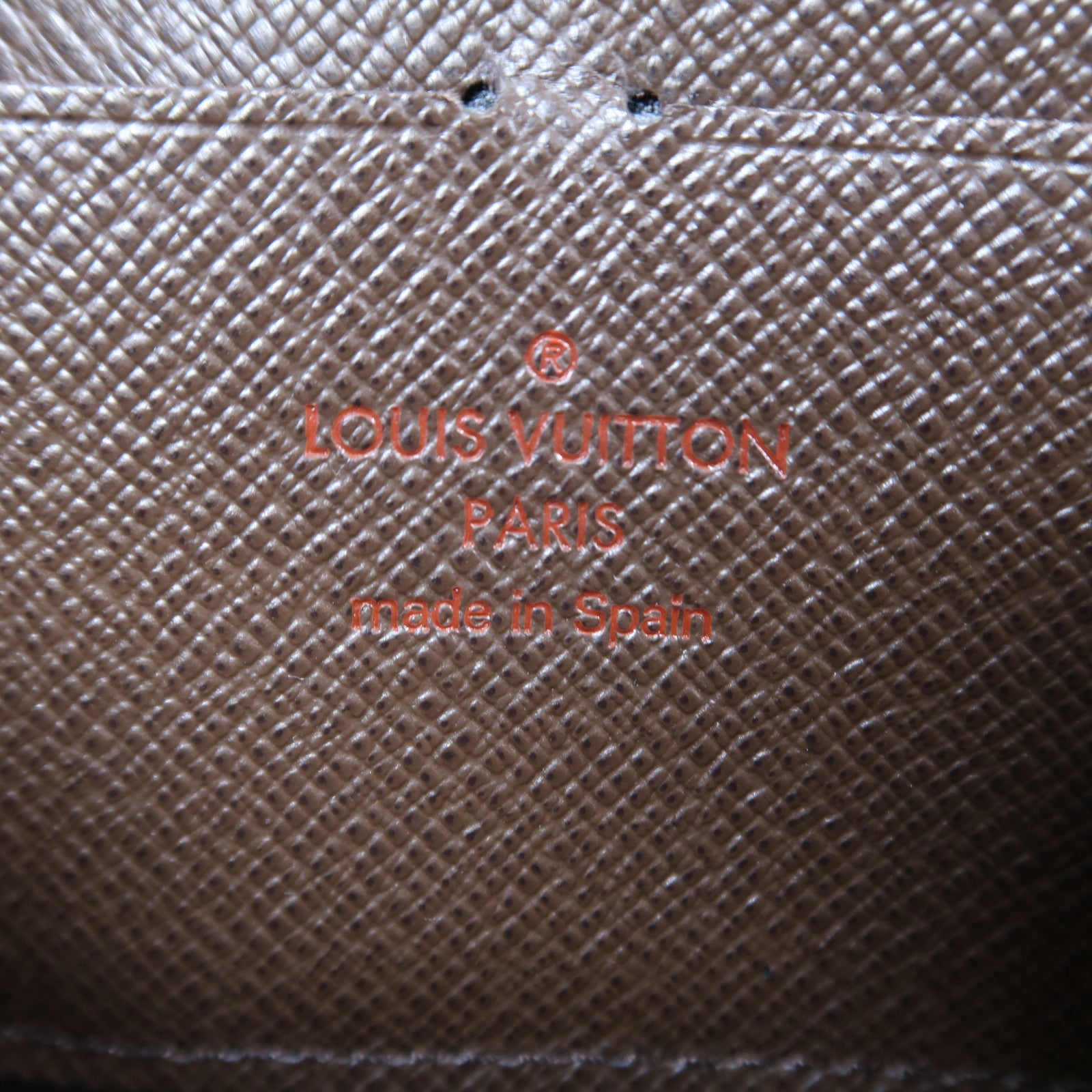 LOUIS VUITTON Damier Zipper Wallet金扣長錢包啡色