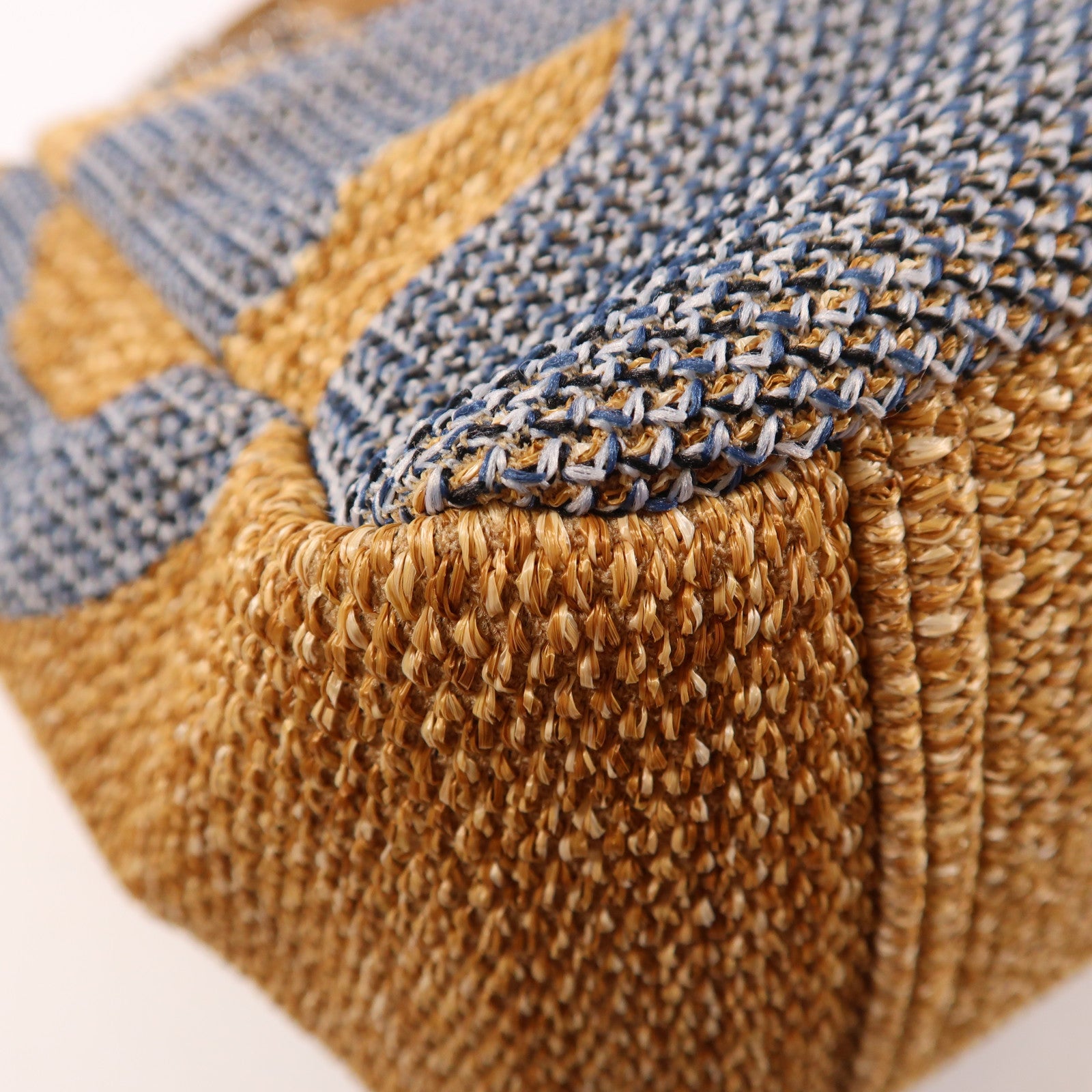 CHANEL 織物Tote Bag銀扣手挽肩背兩用袋