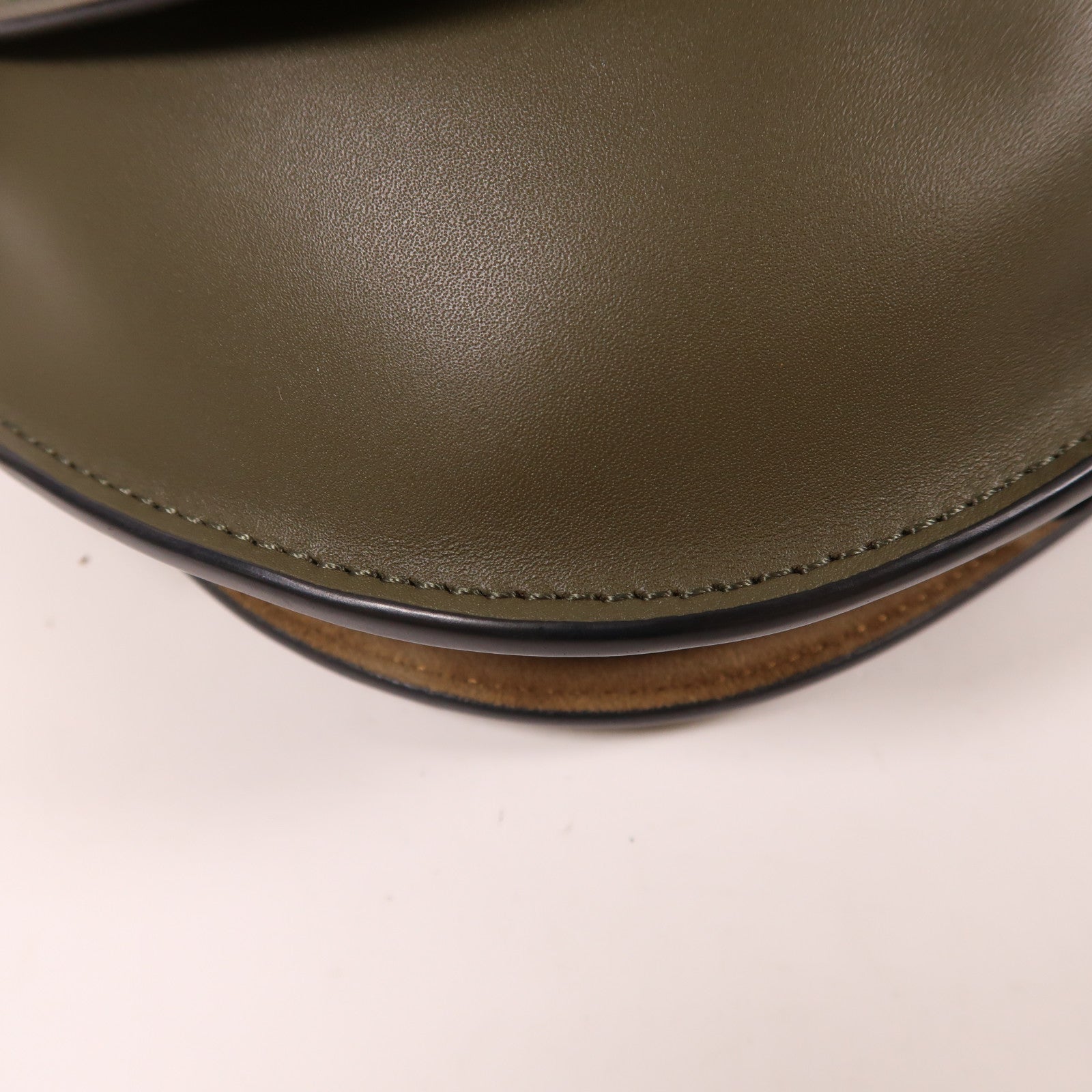 LOEWE 牛皮皮革Gate Dual金扣肩背袋墨綠色