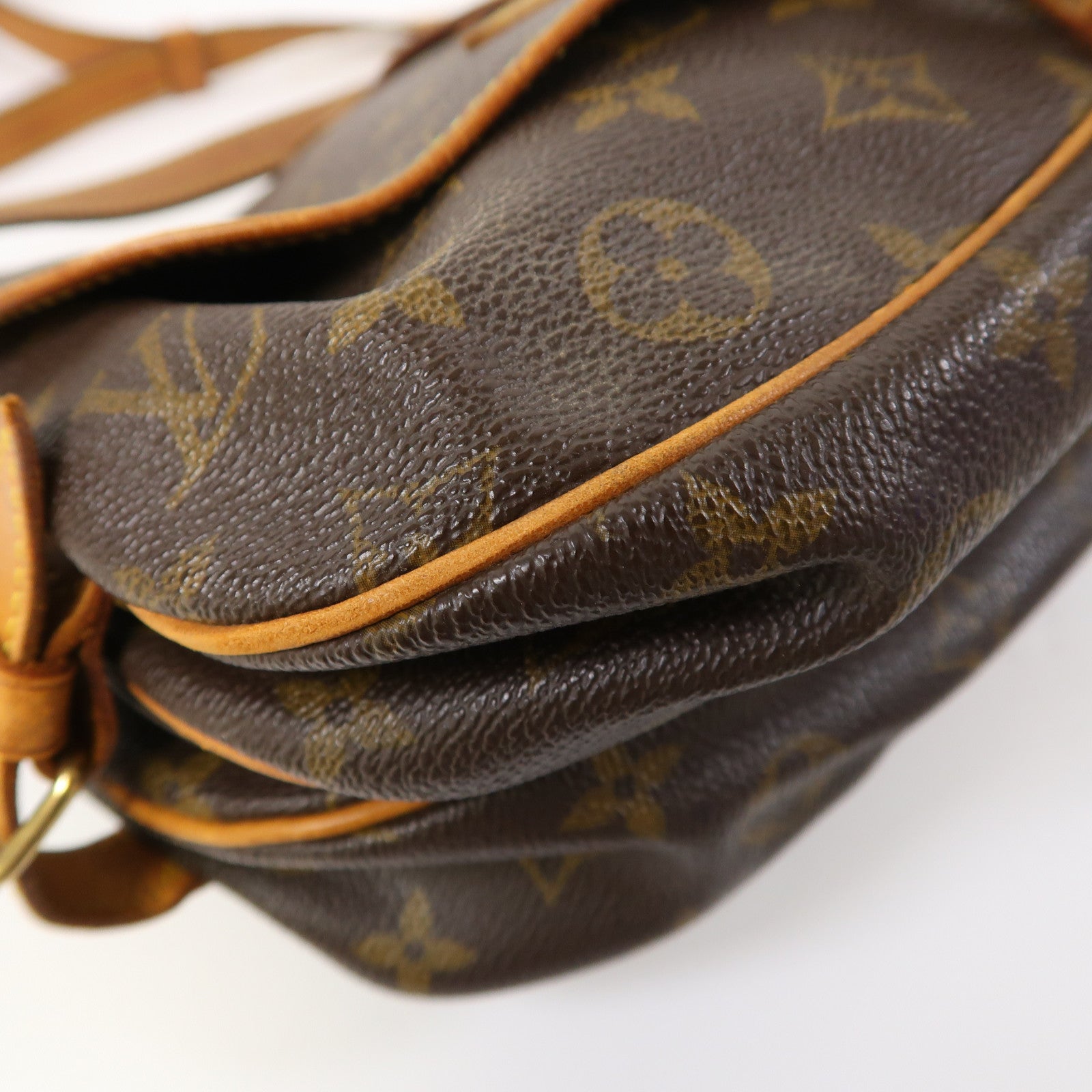 LOUIS VUITTON Monogram Saumur 30金扣肩背袋啡色