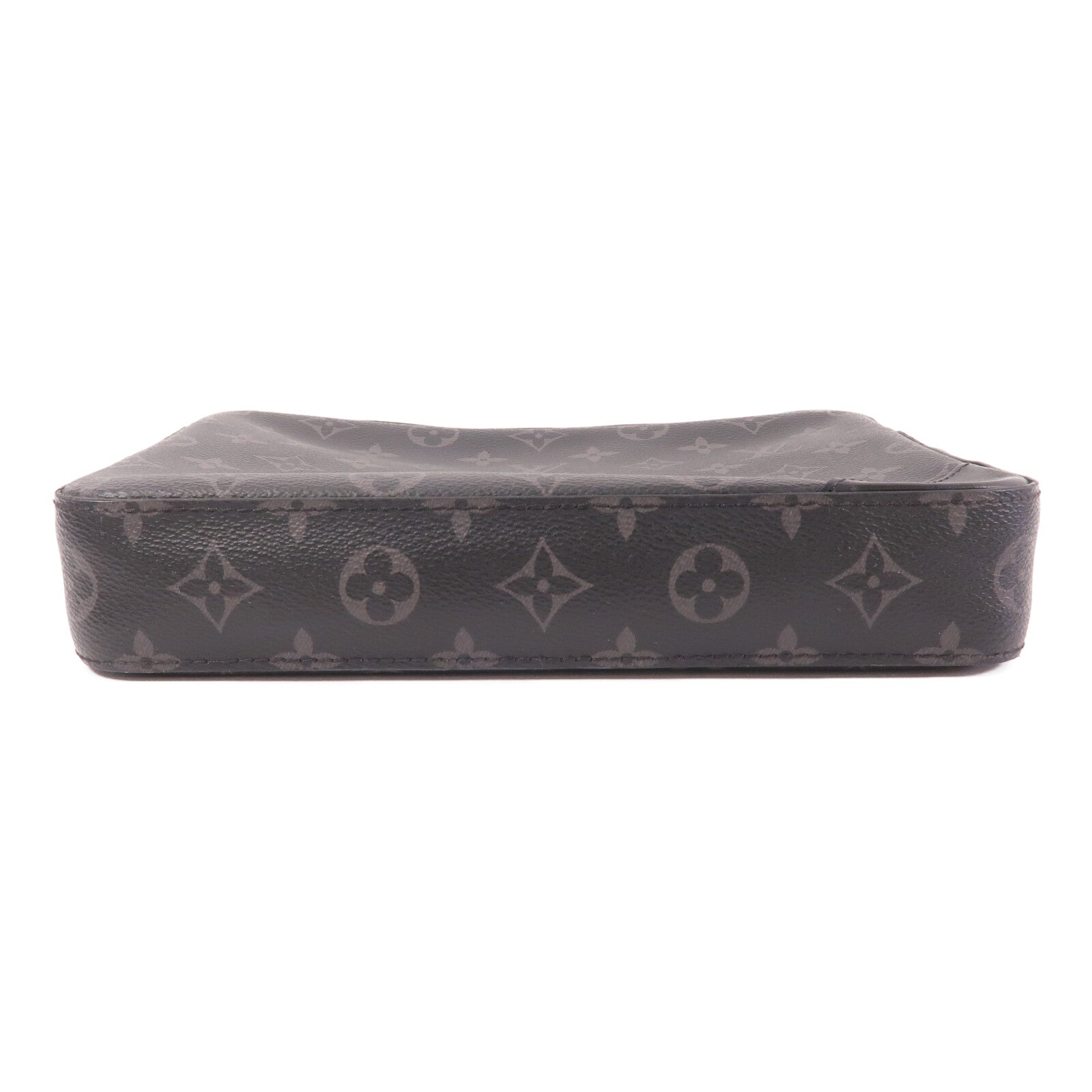 LOUIS VUITTON Monogram Eclipse Reverse Trio Messenger銀扣肩背袋灰色