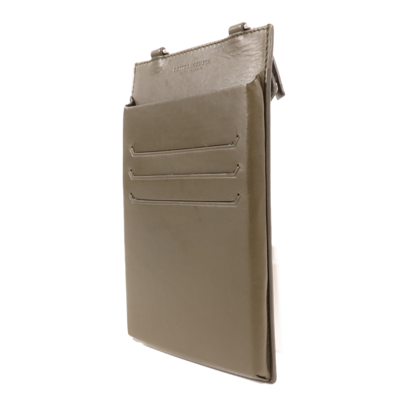 BOTTEGA VENETA 皮革Phone Bag銀扣肩背袋