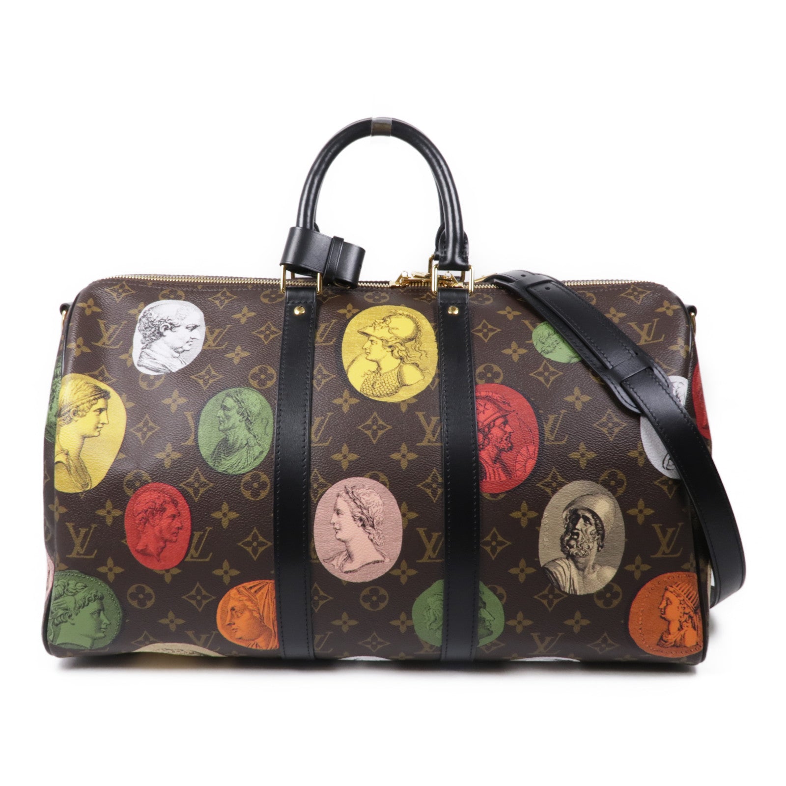 LOUIS VUITTON Monogram Keepall 45 Bandouliere金扣波士頓包/肩背兩用袋