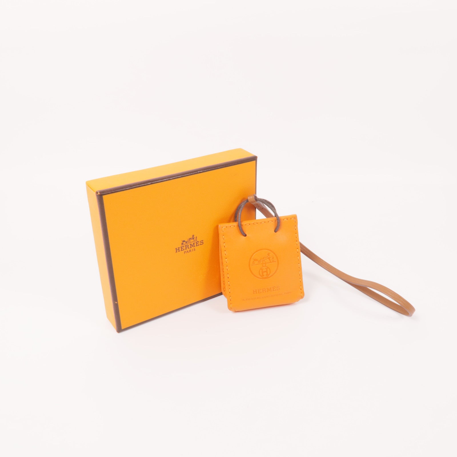 HERMES Swift皮革Shopping Bag Charm掛飾