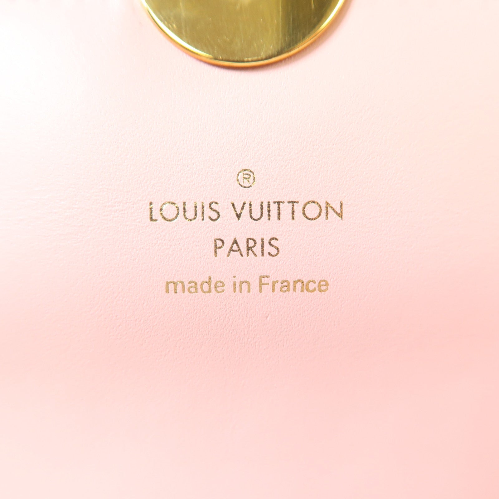 LOUIS VUITTON Monogram Flore金扣鏈帶肩背袋啡色/粉紅色
