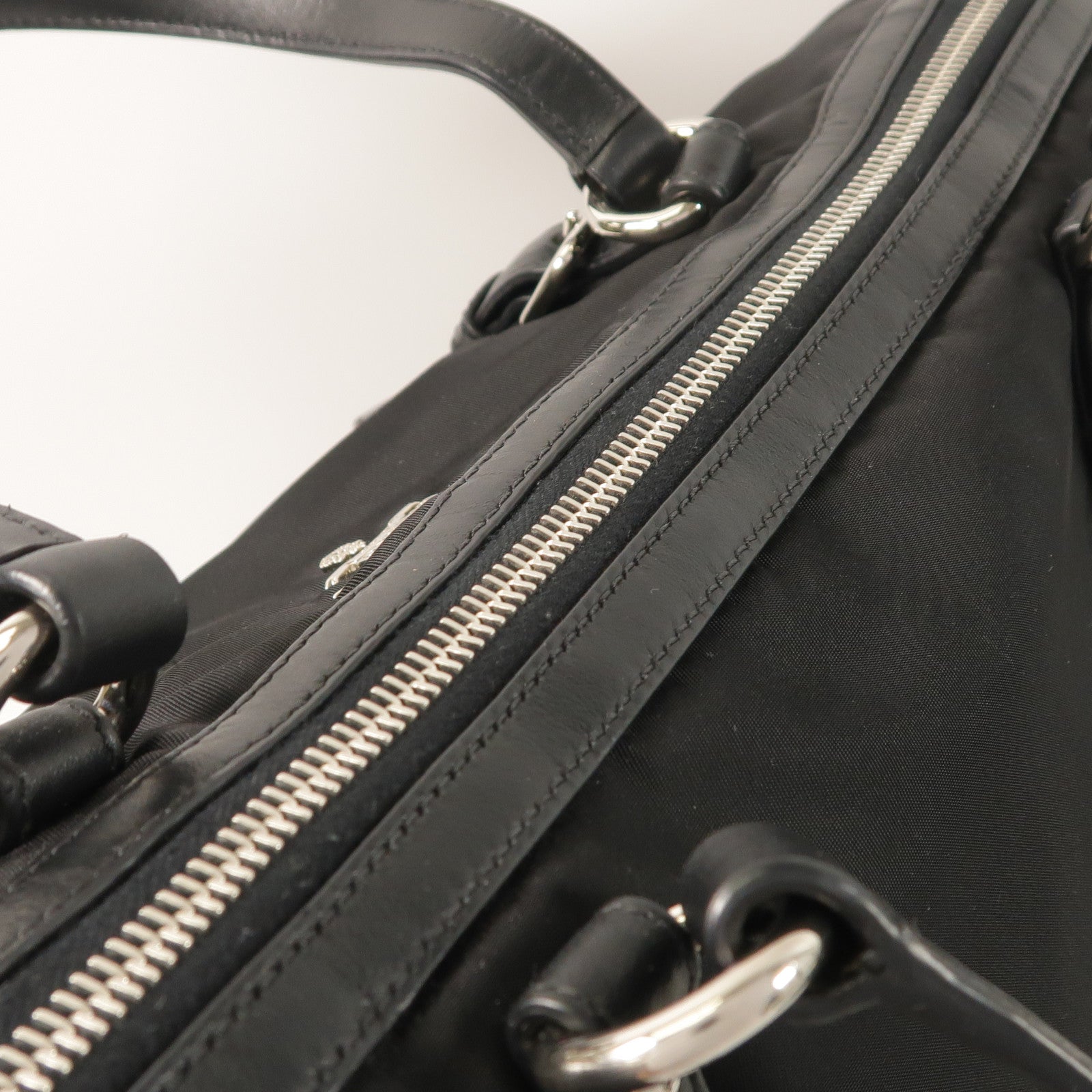 PRADA 尼龍2 Way Shoulder Bag銀扣手挽肩背兩用袋