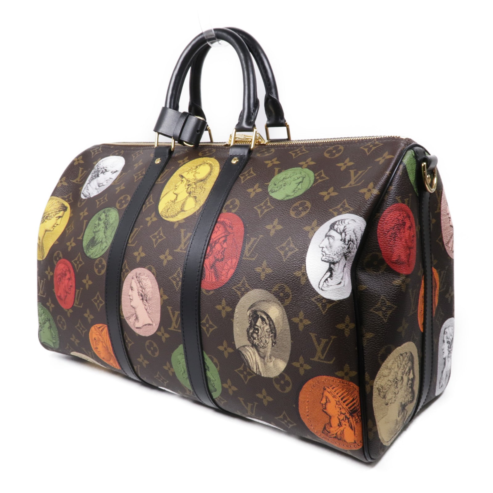 LOUIS VUITTON Monogram Keepall 45 Bandouliere金扣波士頓包/肩背兩用袋