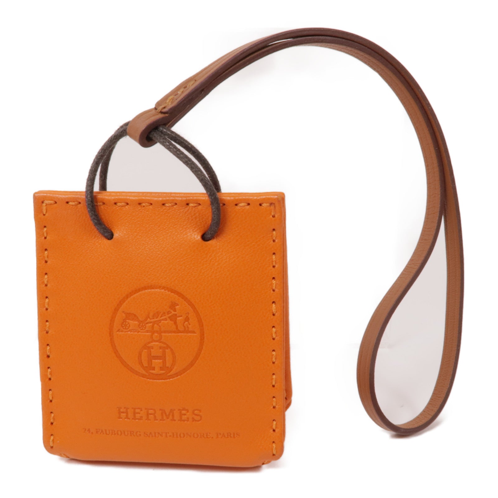 HERMES Swift皮革Shopping Bag Charm掛飾
