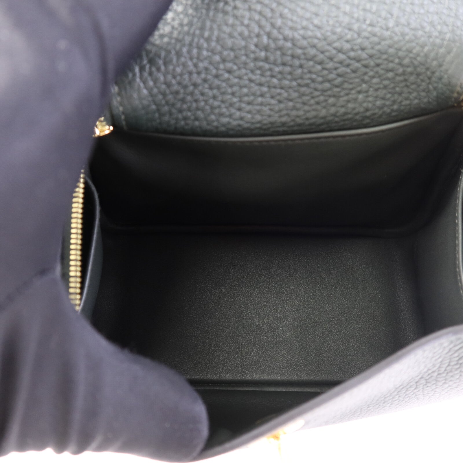 HERMES Clemence皮革Mini Lindy金扣手挽肩背兩用袋Vert cypres