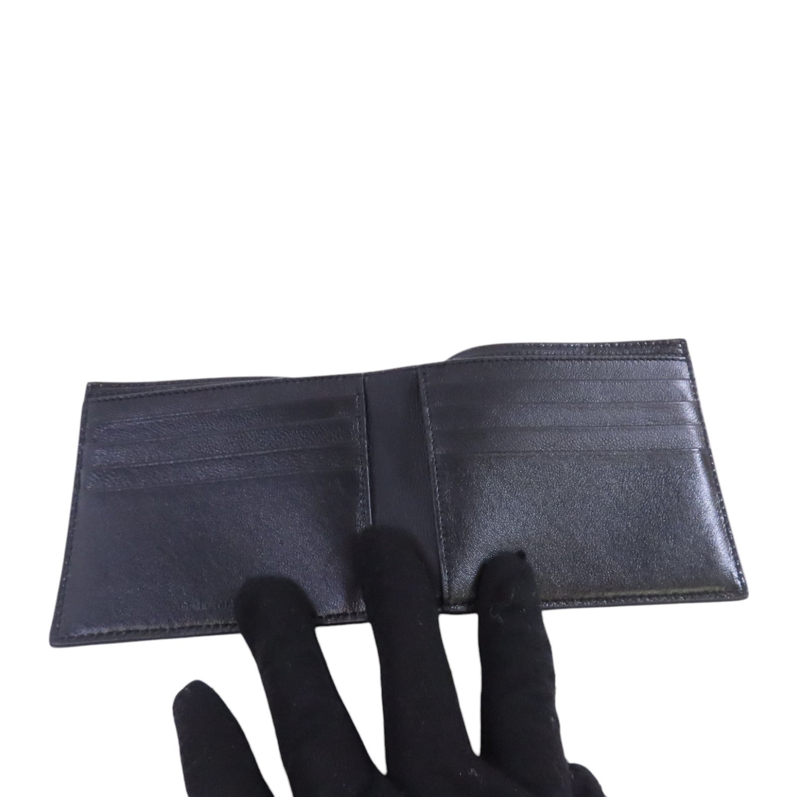 BALENCIAGA 牛皮皮革Cash Square Folded Wallet短錢包黑色