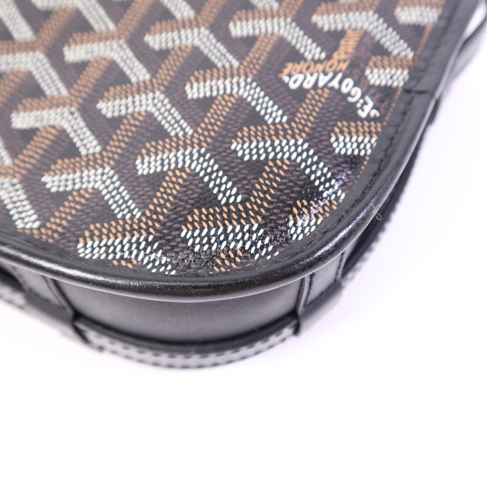 GOYARD 塗層帆布Belvedere PM銀扣肩背袋