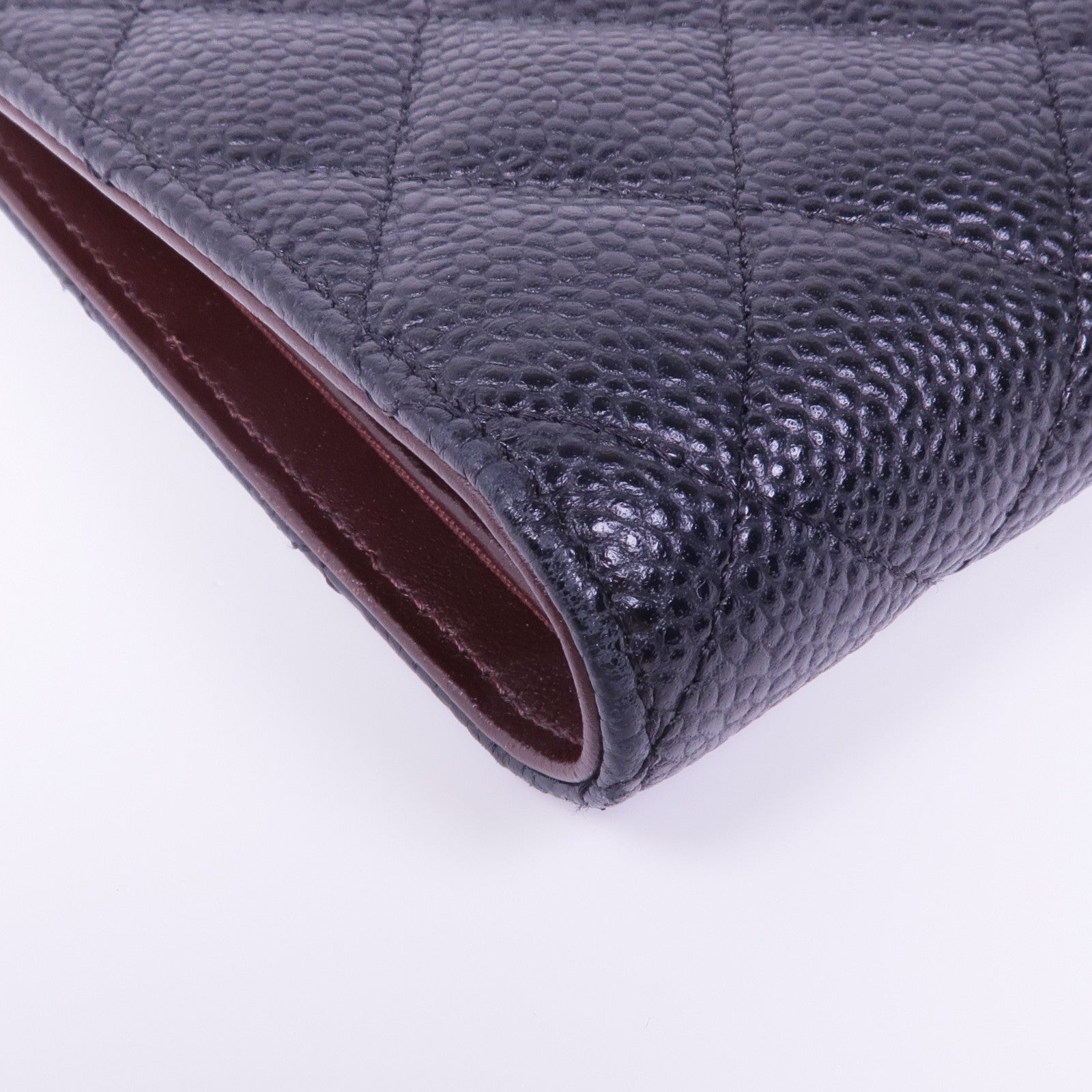 CHANEL 牛皮皮革Long Wallet金扣長錢包