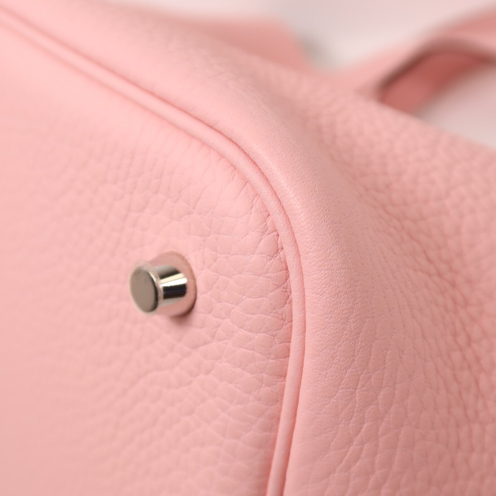 HERMES Clemence皮革Picotin MM銀扣手挽袋Rose Sakura