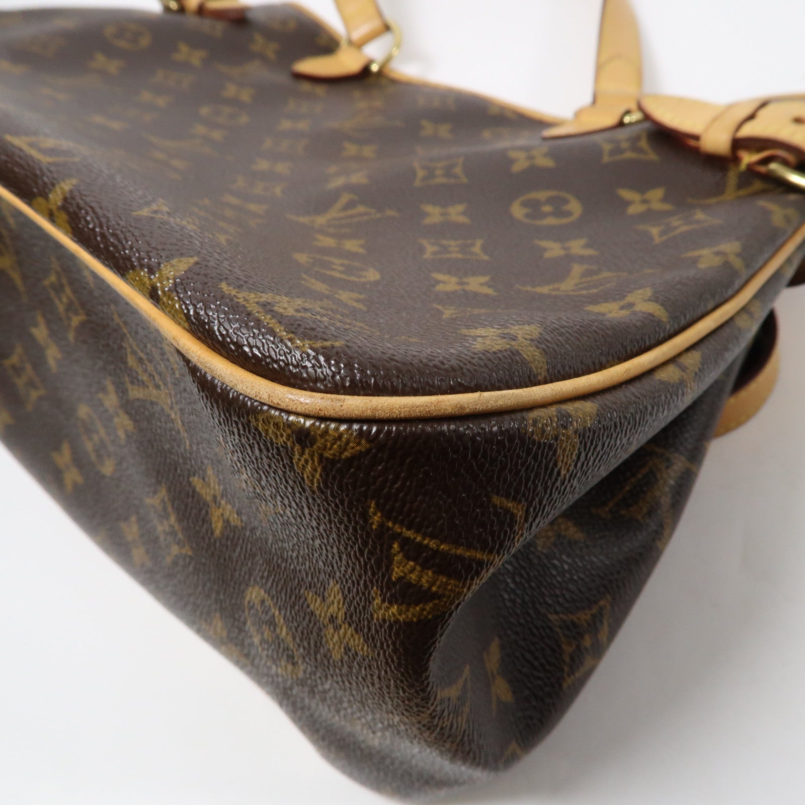 LOUIS VUITTON Monogram Batignolles Horizontal金扣肩背袋啡色
