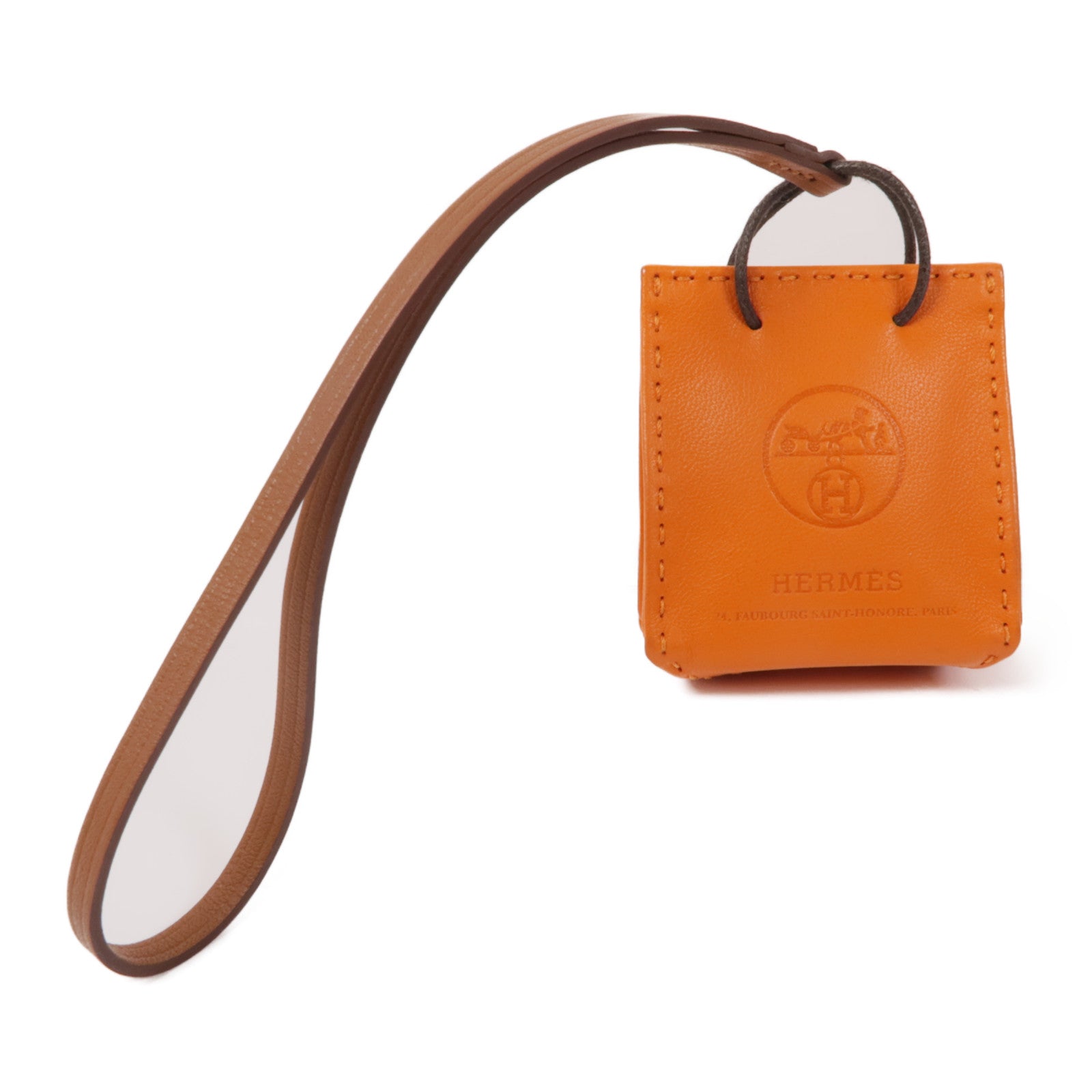 HERMES Swift皮革Shopping Bag Charm掛飾